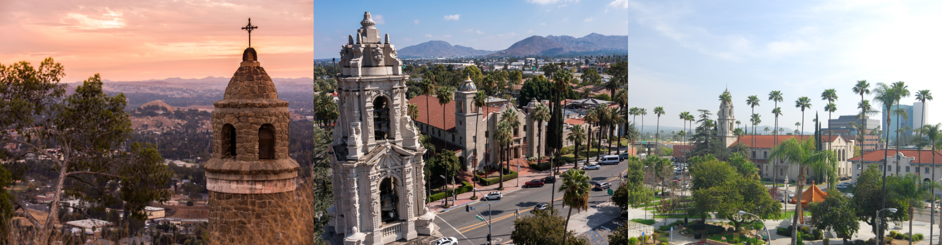 A city with a tall tower.