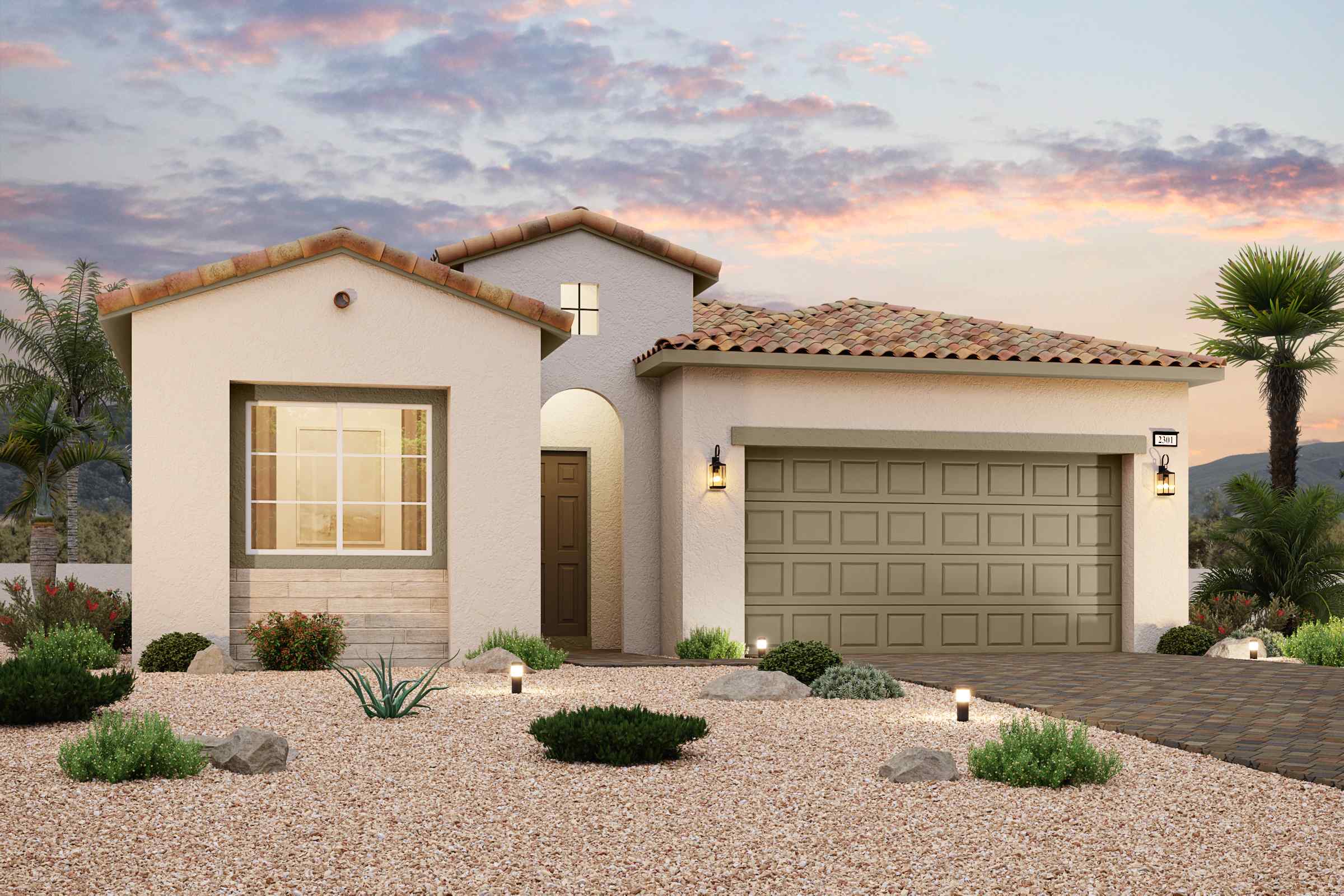 A house with a driveway and a driveway.