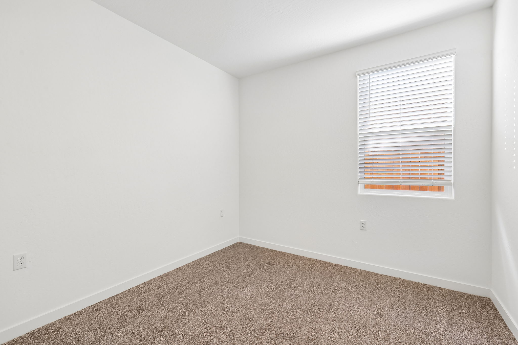 A room with a window.