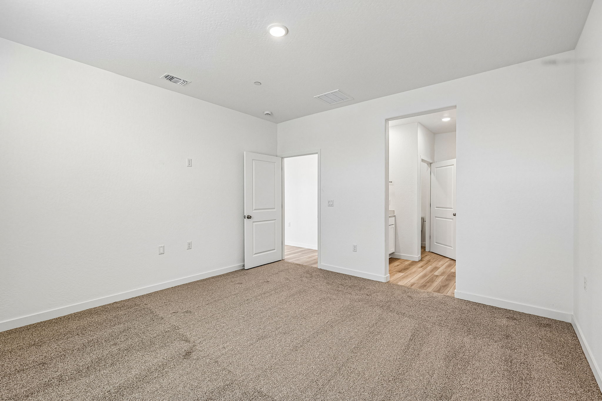 A room with white walls.