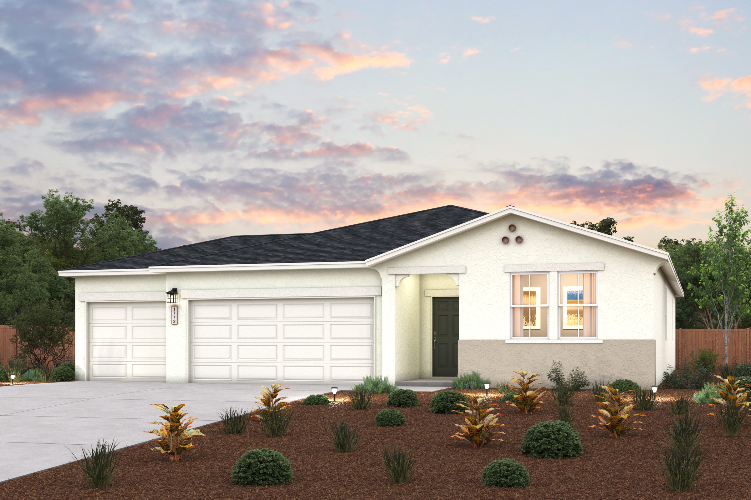 A house with a large yard.