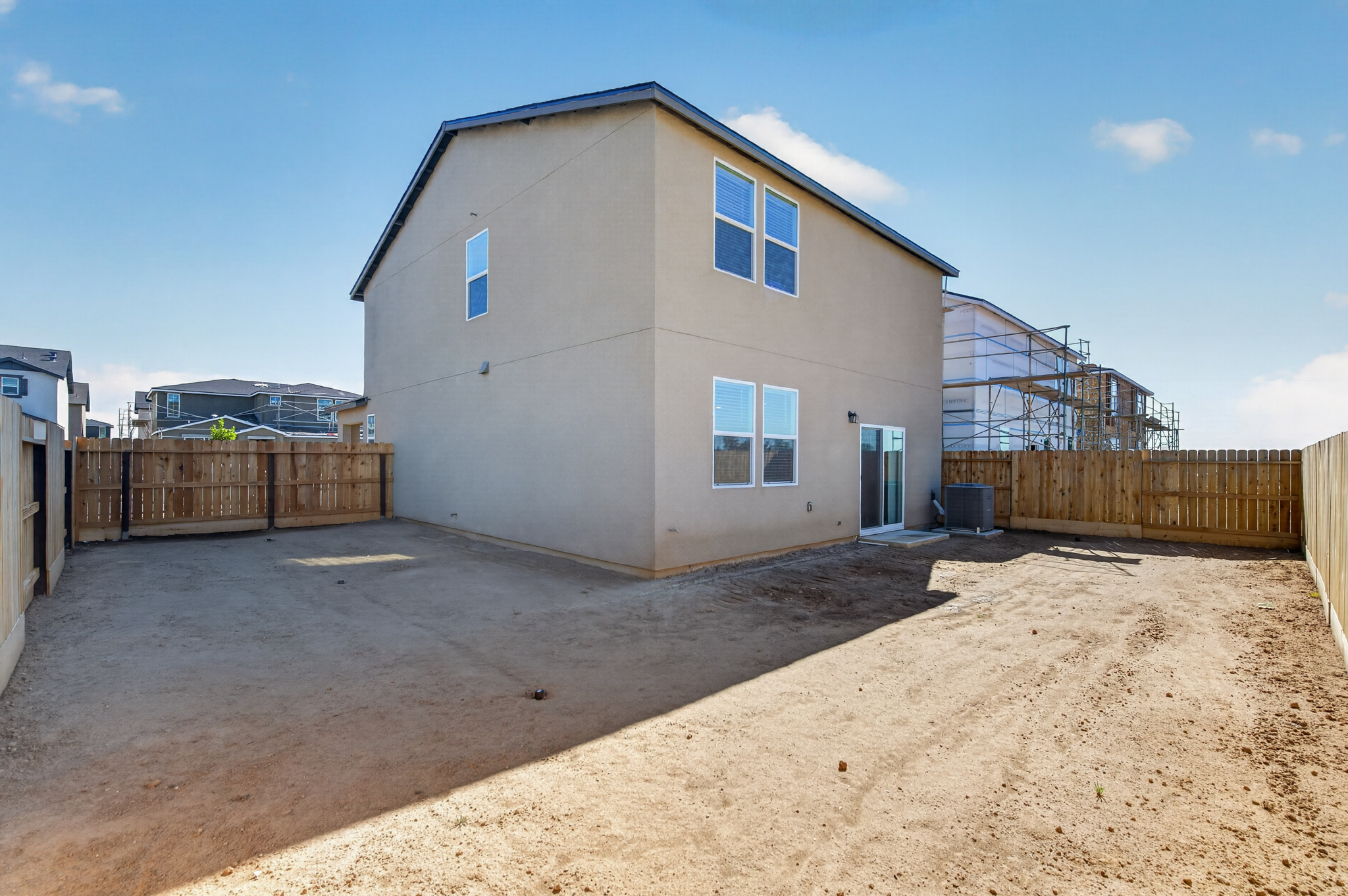 A building with a fence around it.