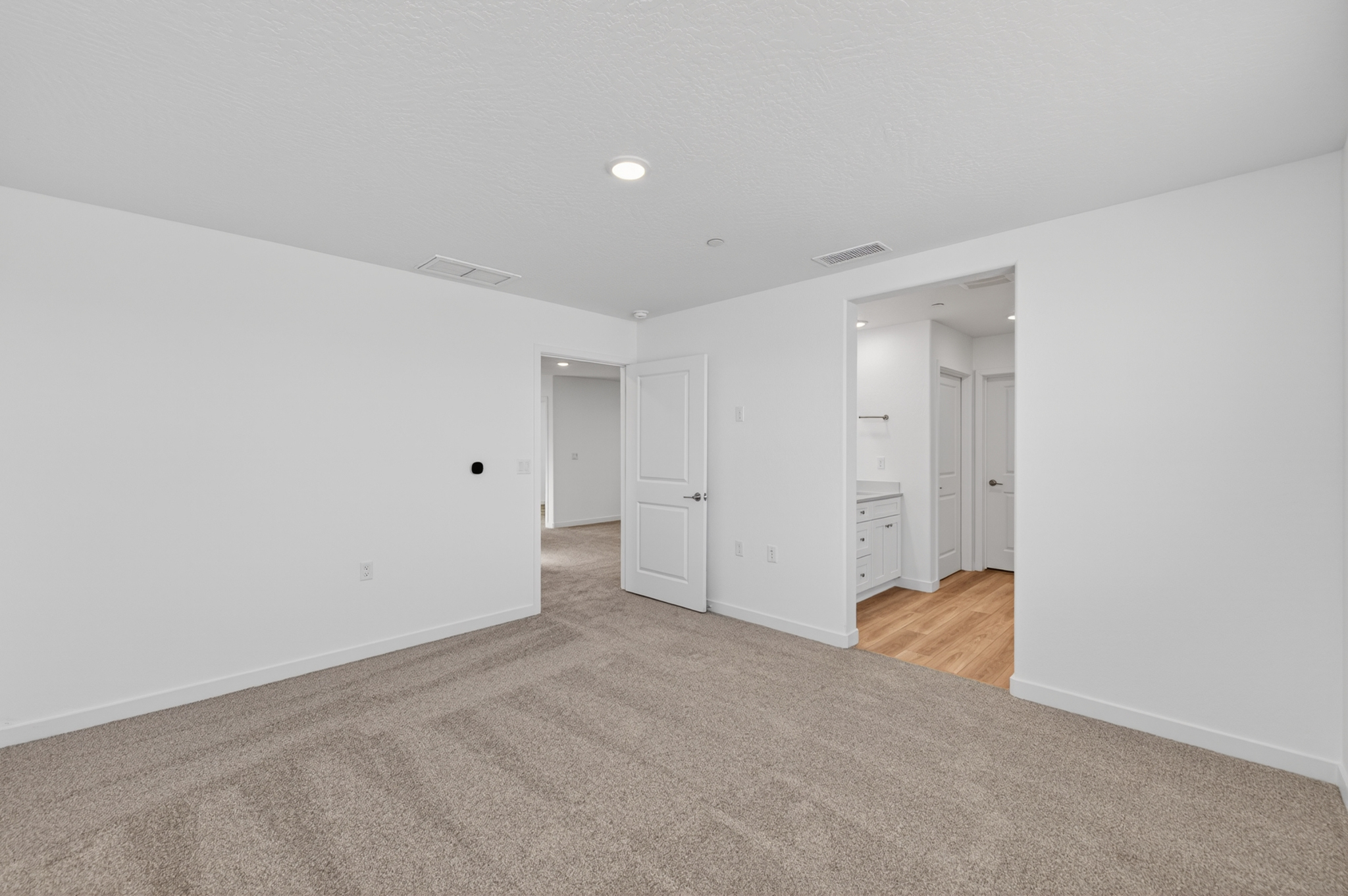 A room with white walls.