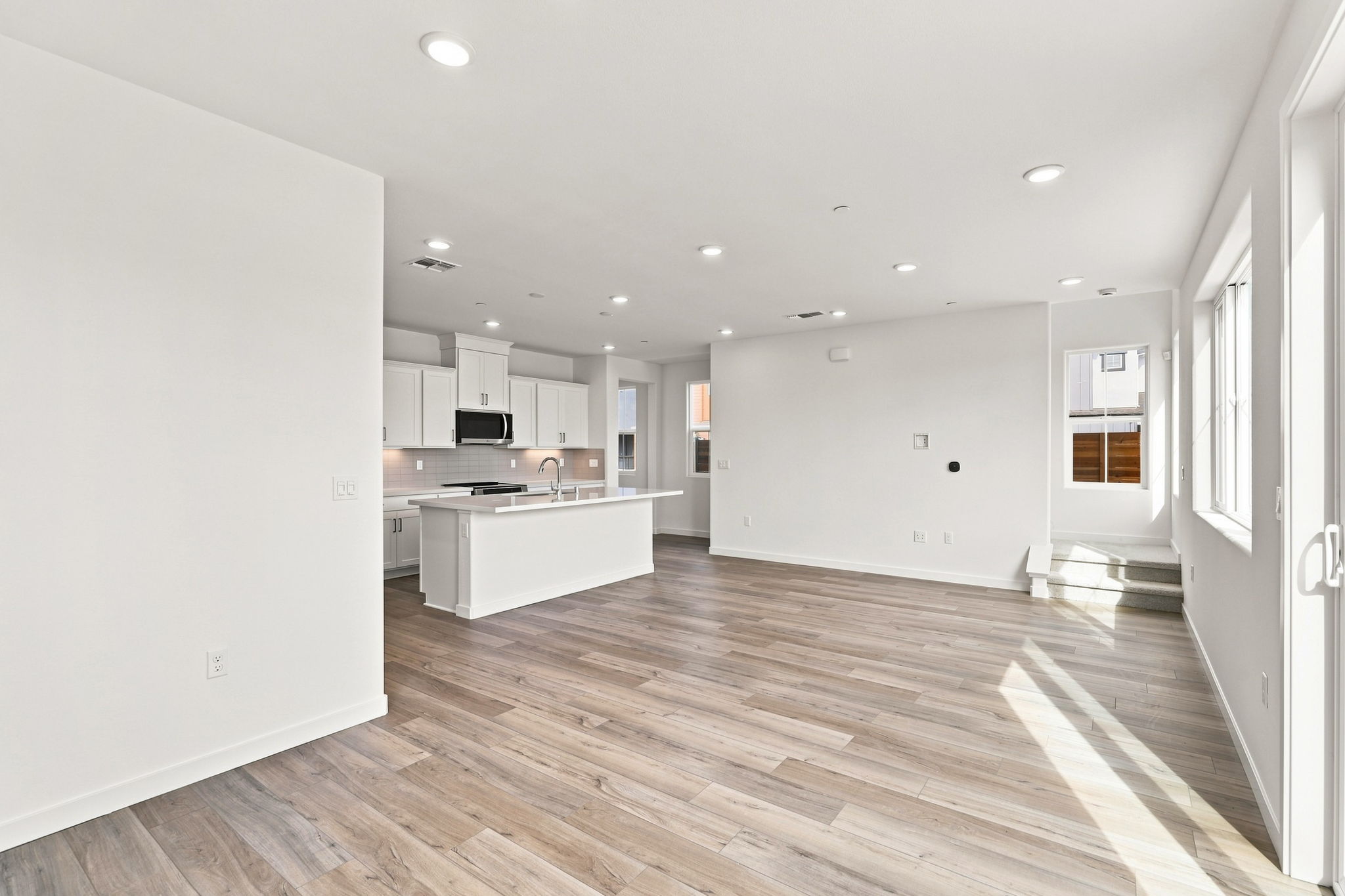 A large empty kitchen.