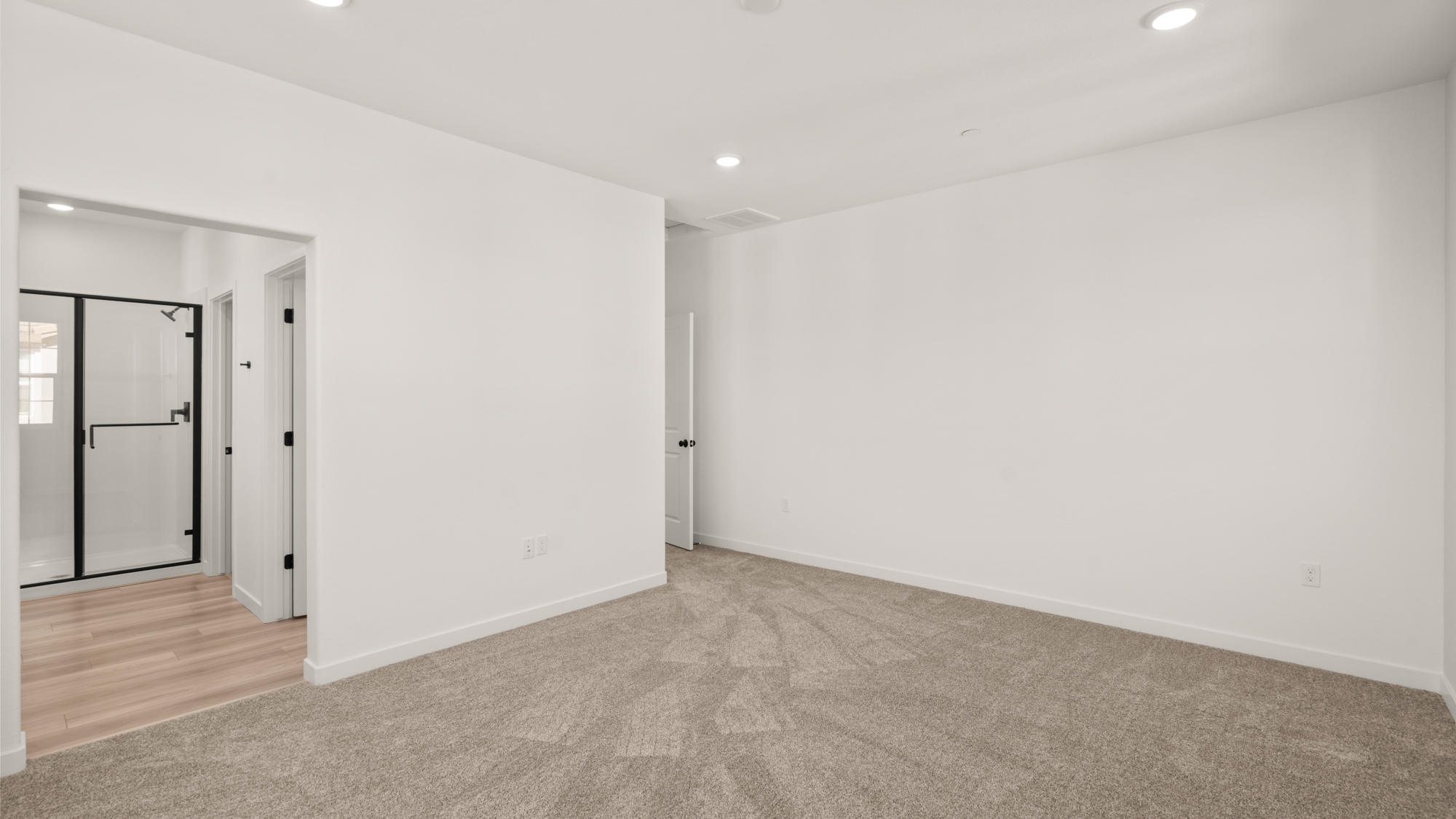 A room with white walls.