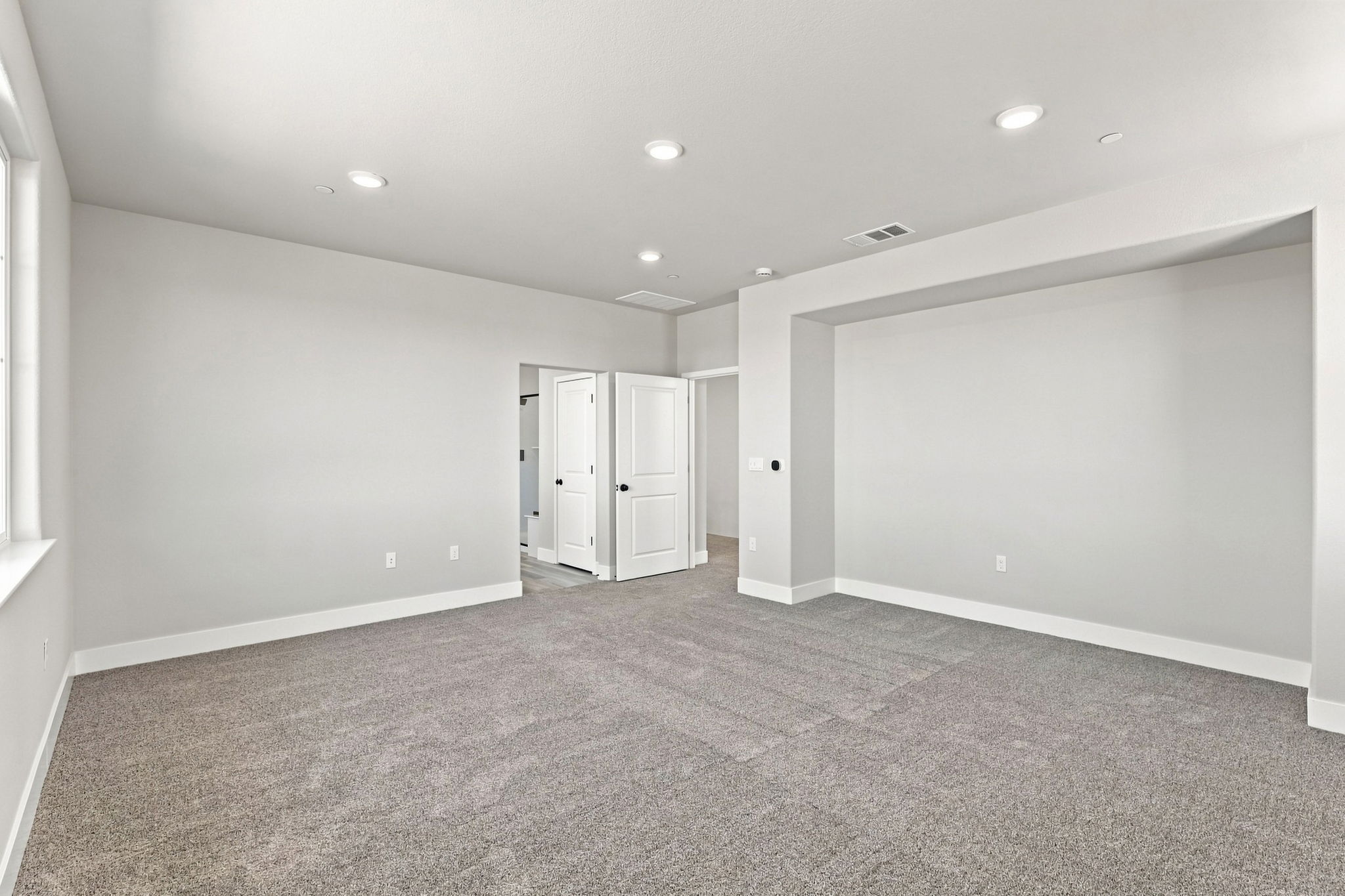 A room with white walls.