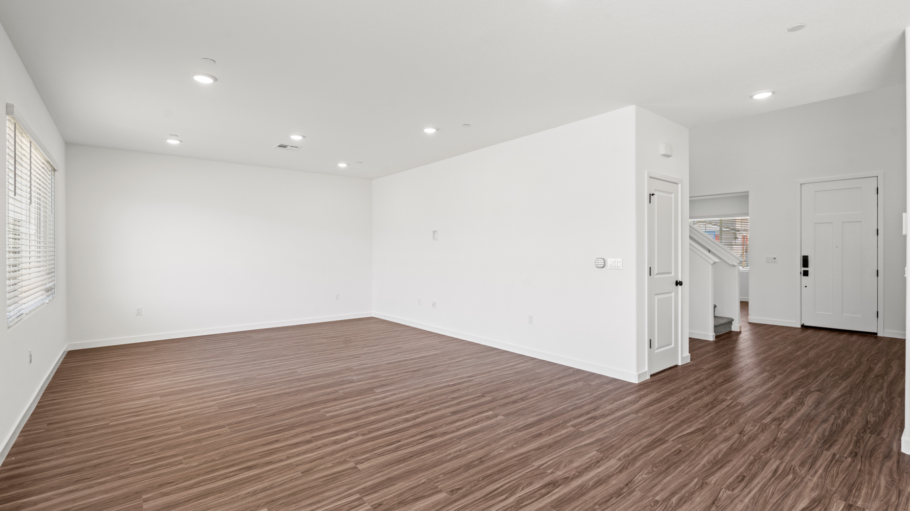 A room with white walls.