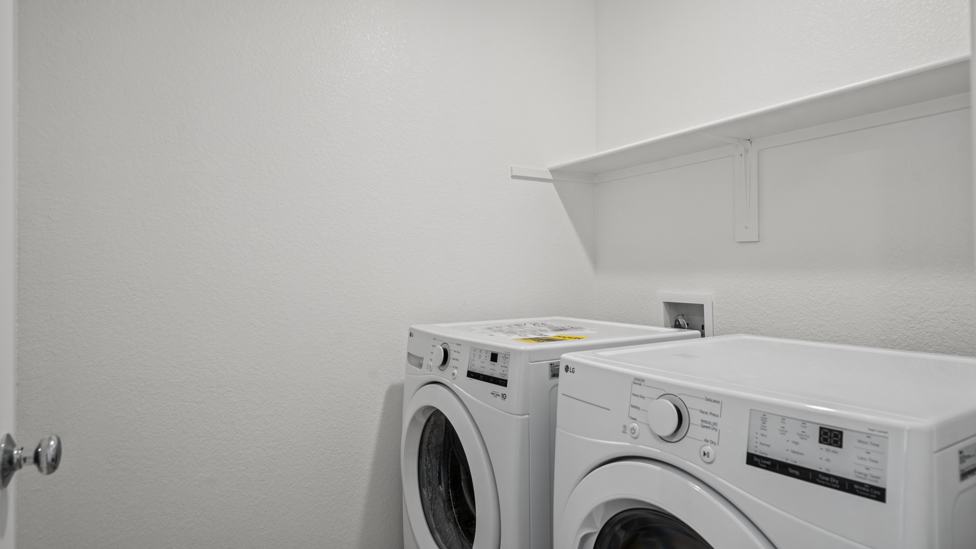 A washing machine and dryer.