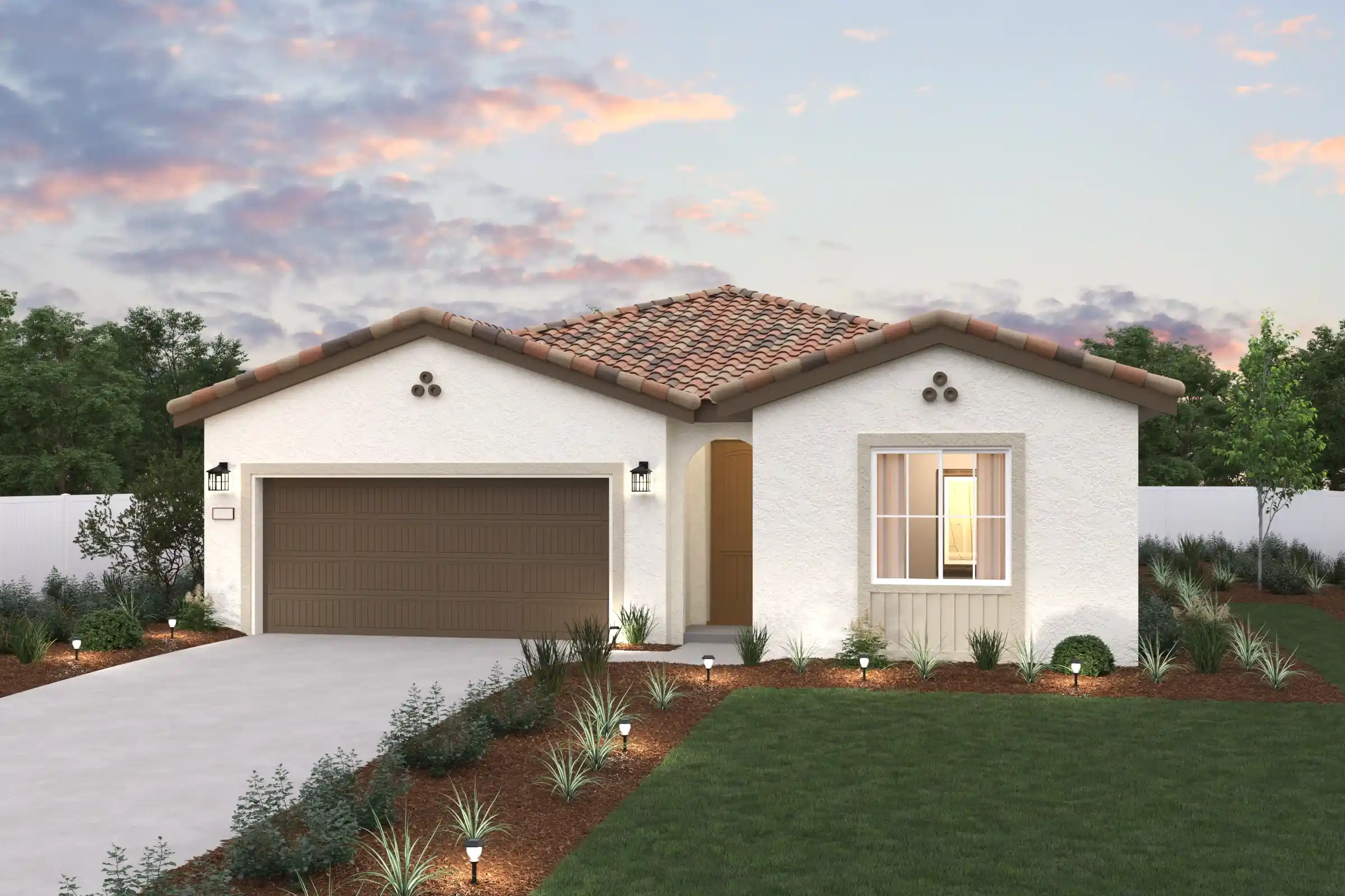 A house with a garage.