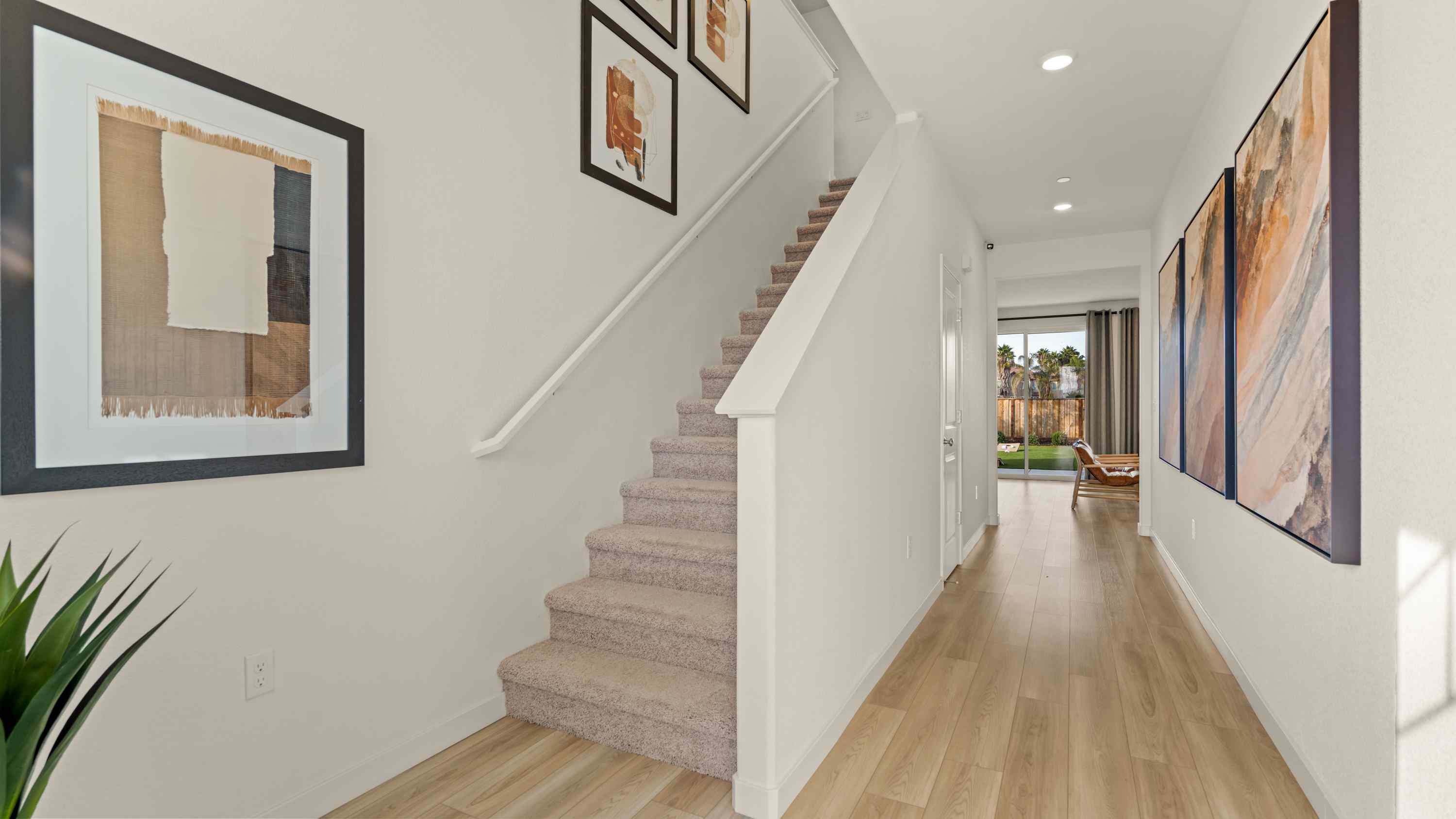 A staircase in a house.