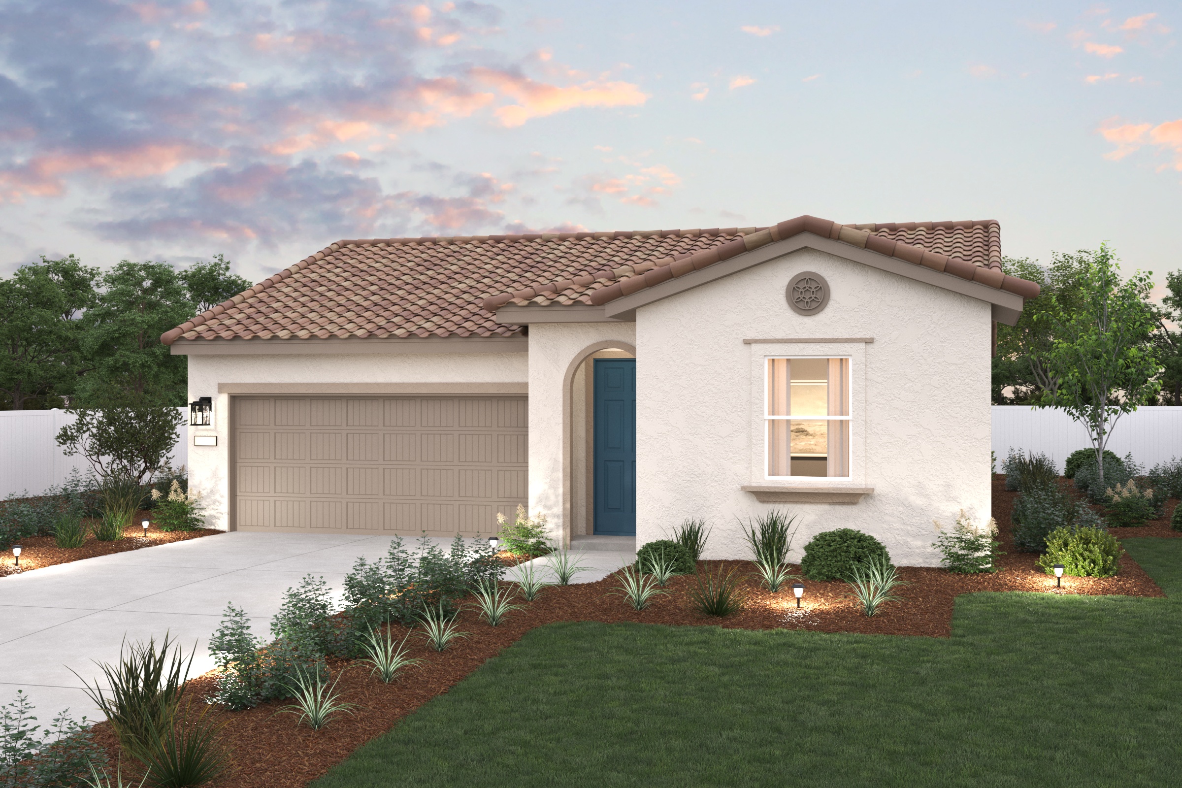 A house with a driveway.