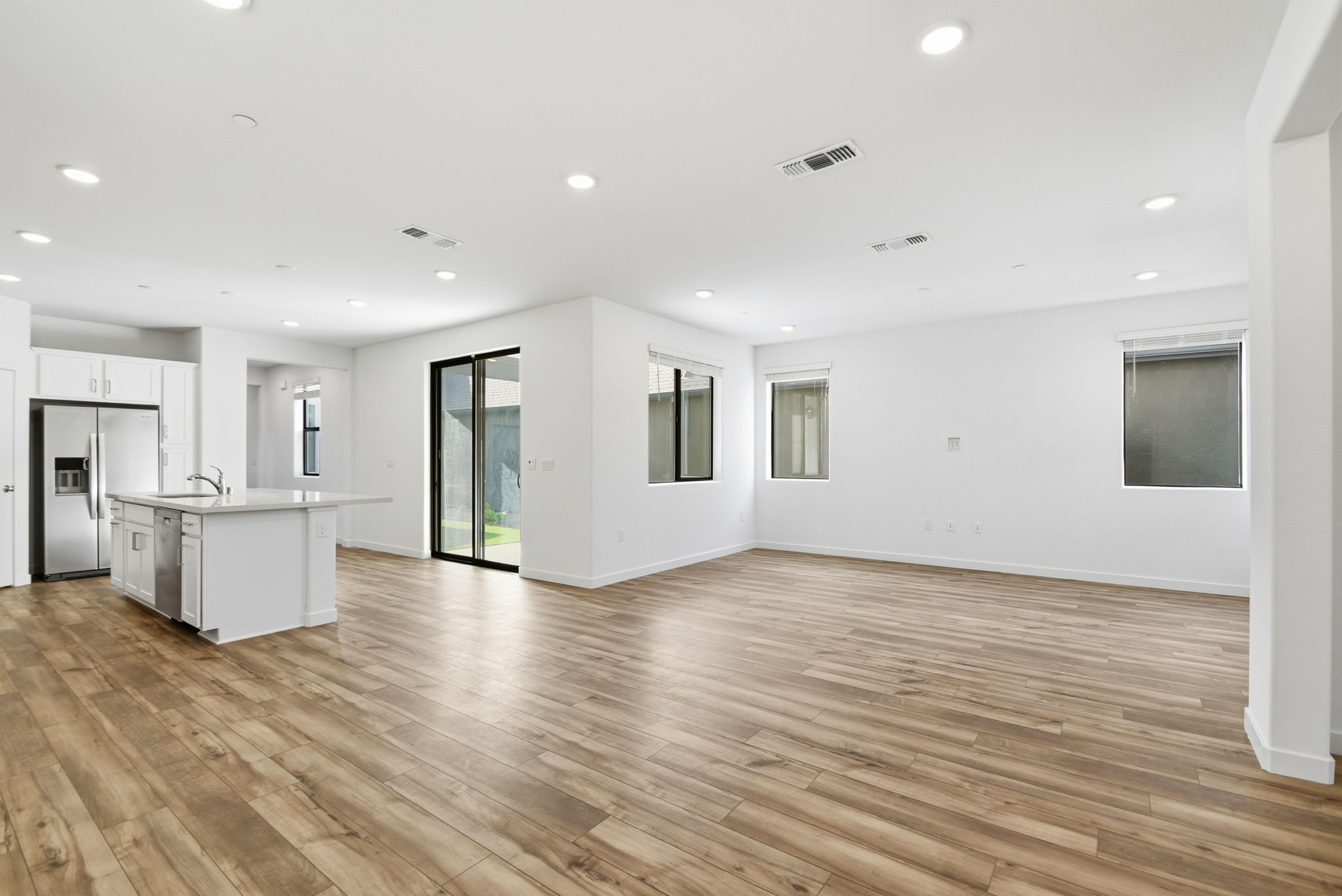 A large empty kitchen.