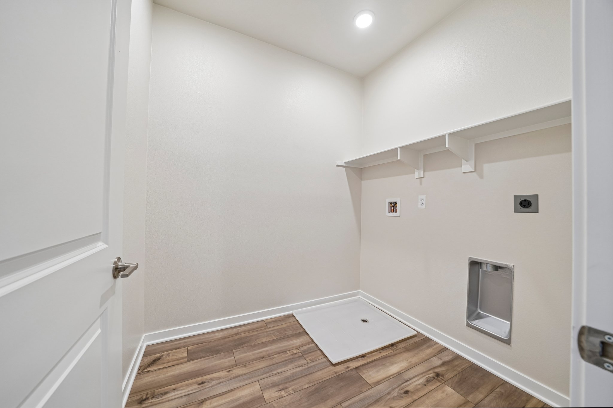 A room with white walls.