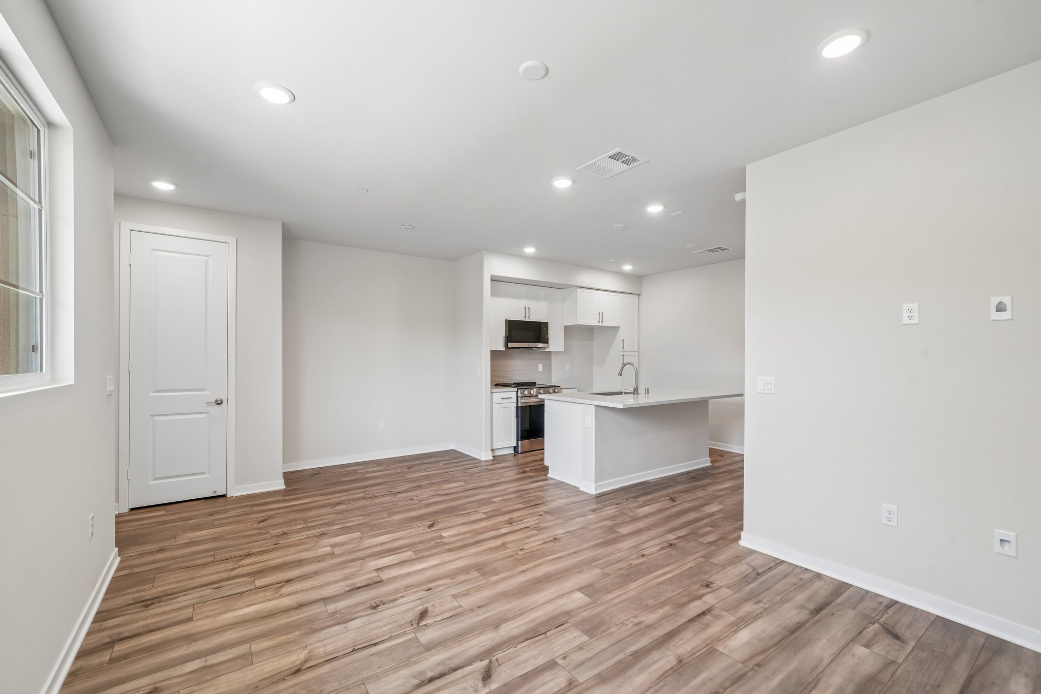 A large empty kitchen.