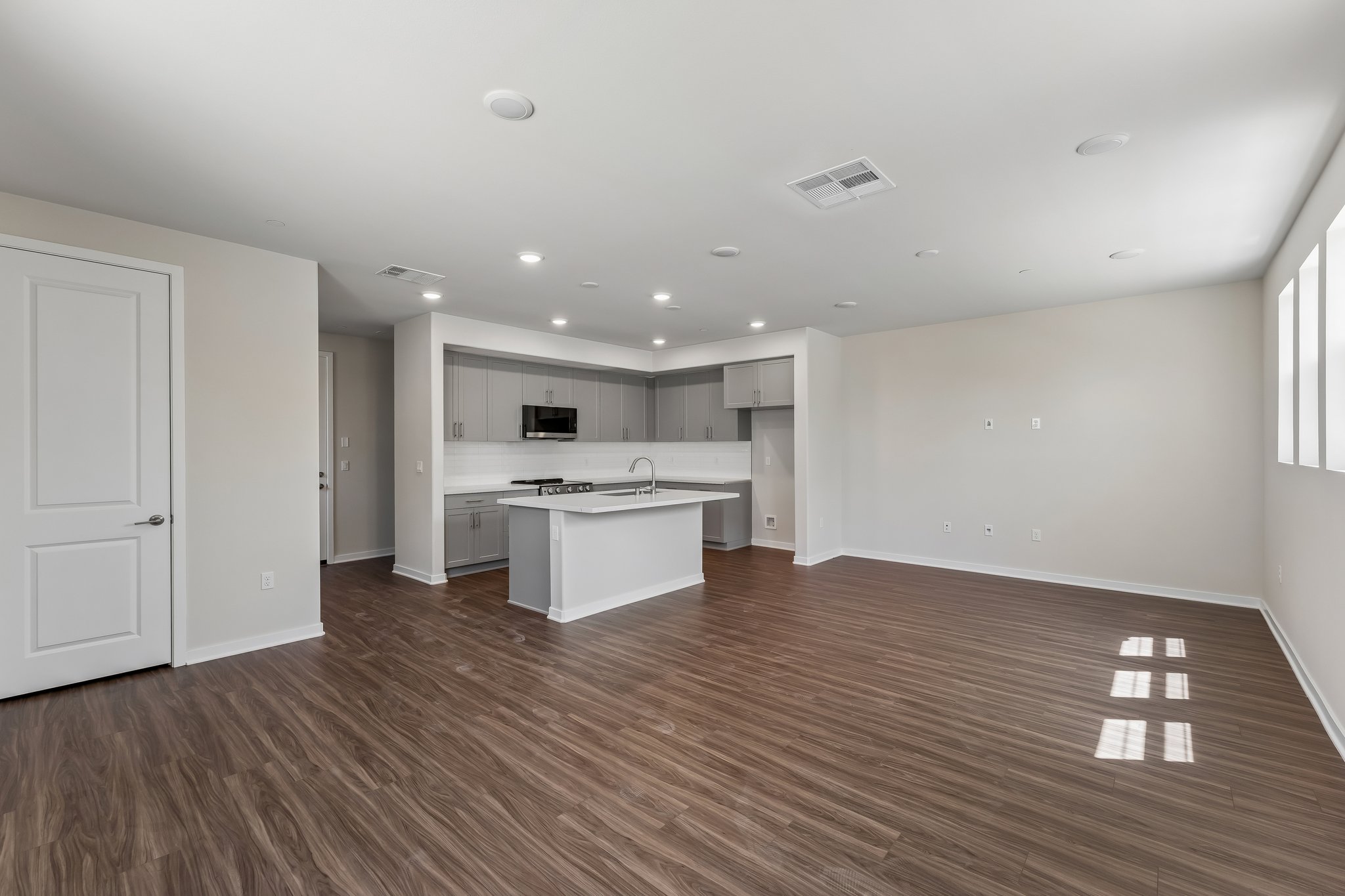 A large empty kitchen.