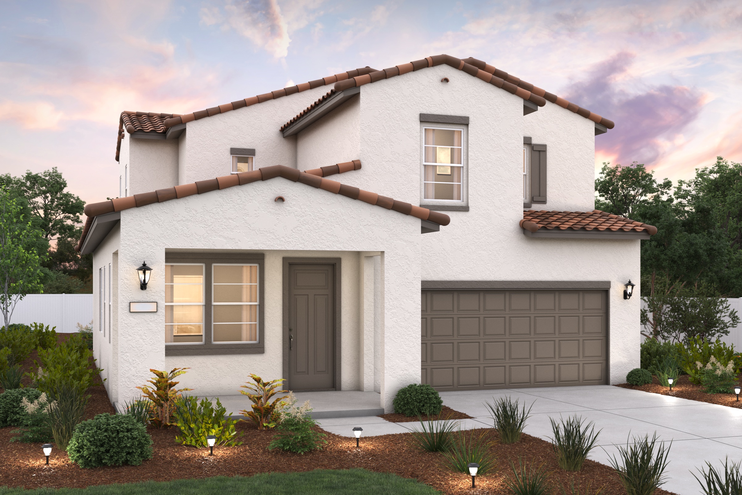 A house with a garage.