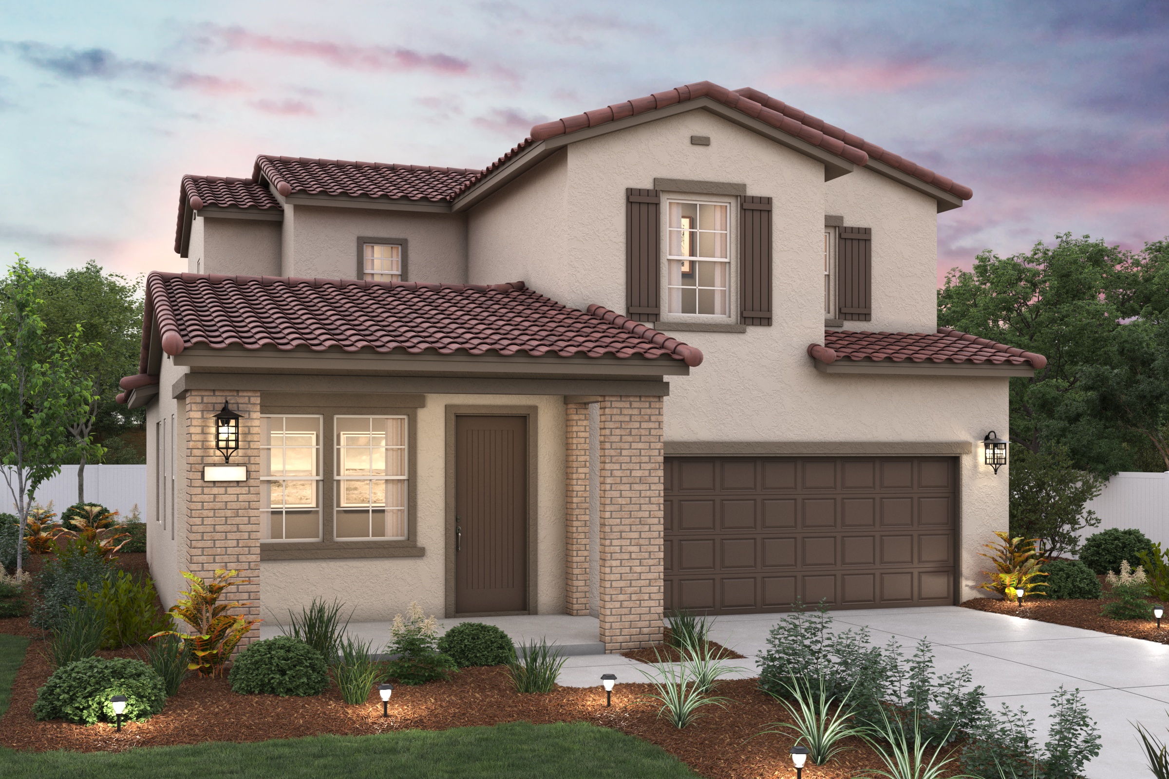 A house with a garage and a driveway.