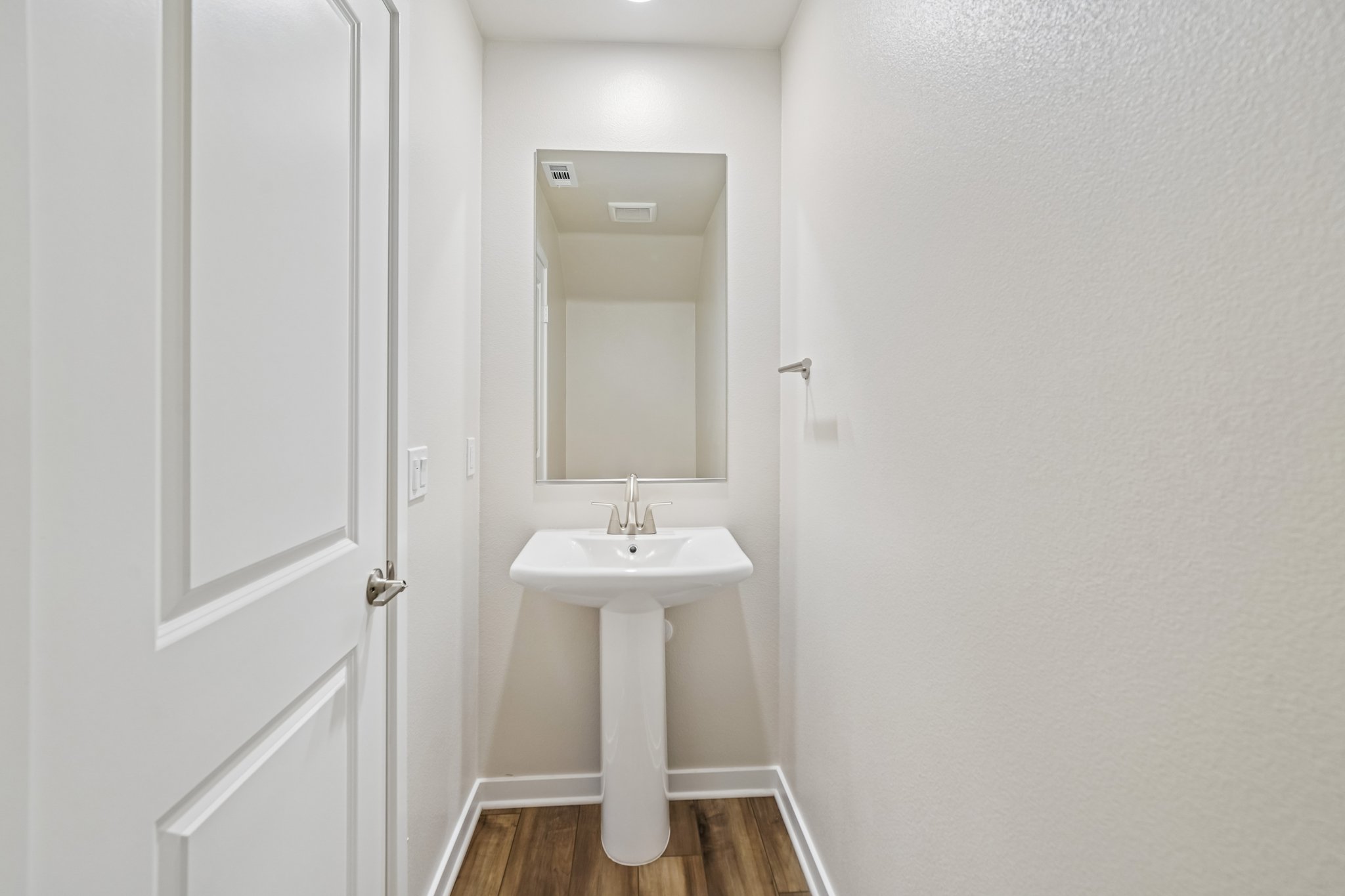 A sink in a bathroom.