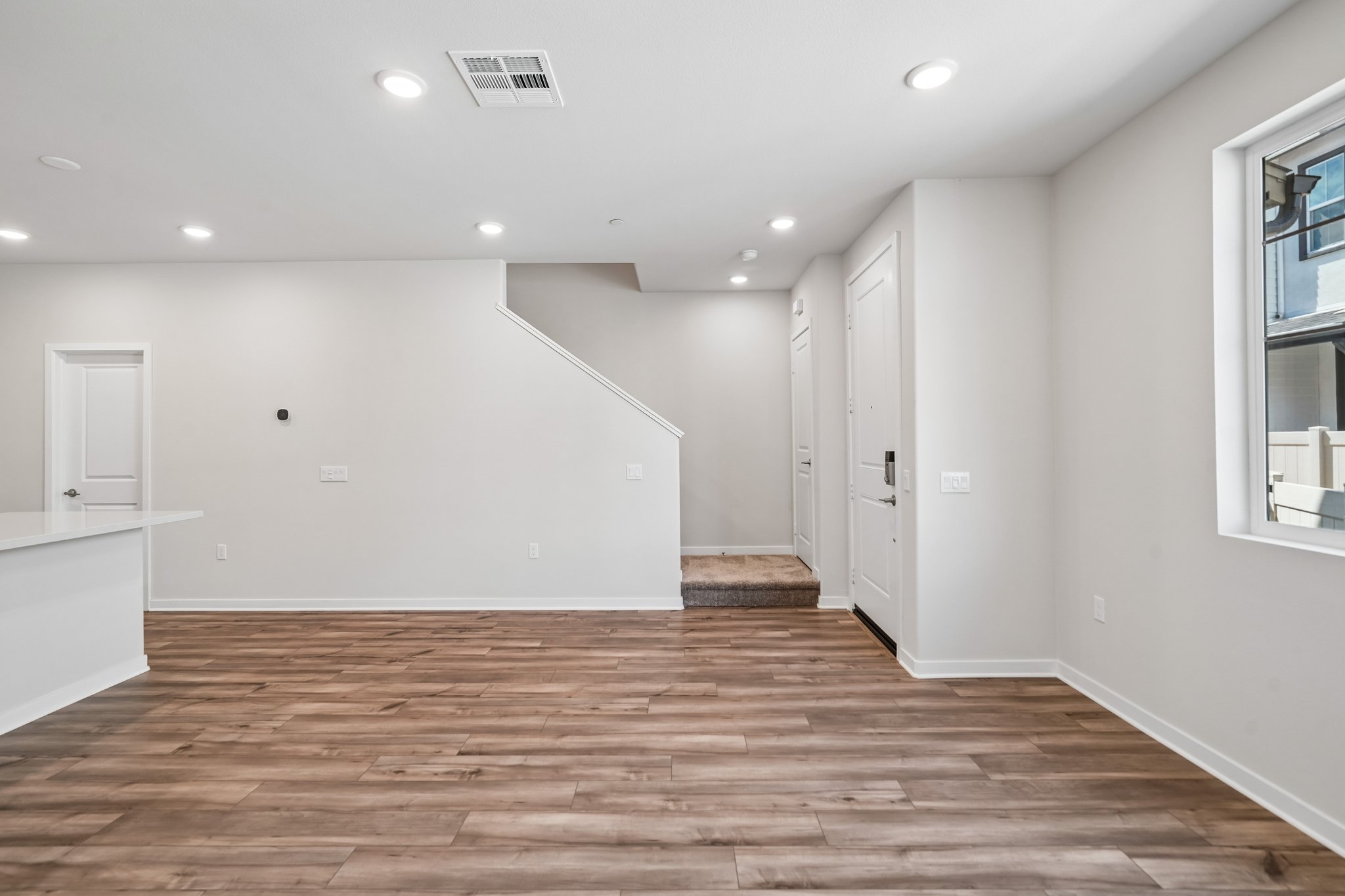 A room with white walls.