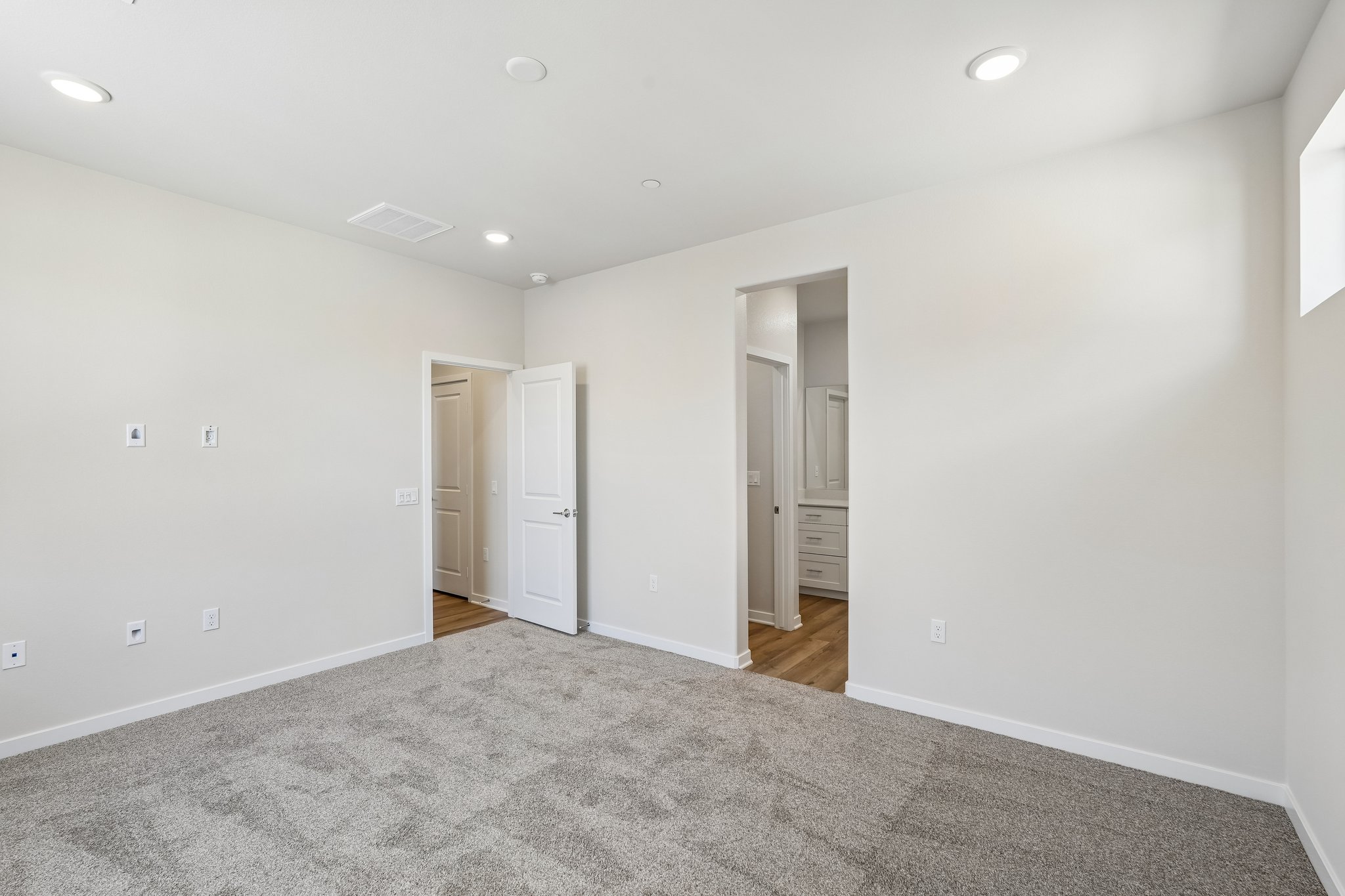 A room with white walls.