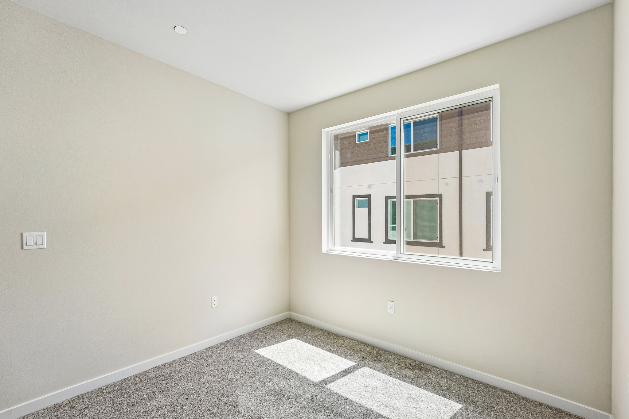 A room with a window.