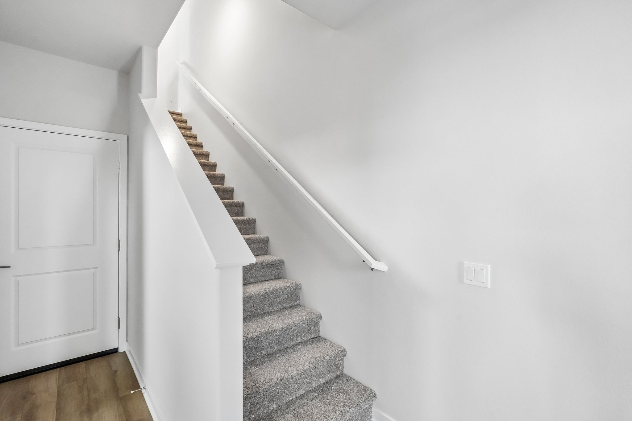 A staircase in a house.