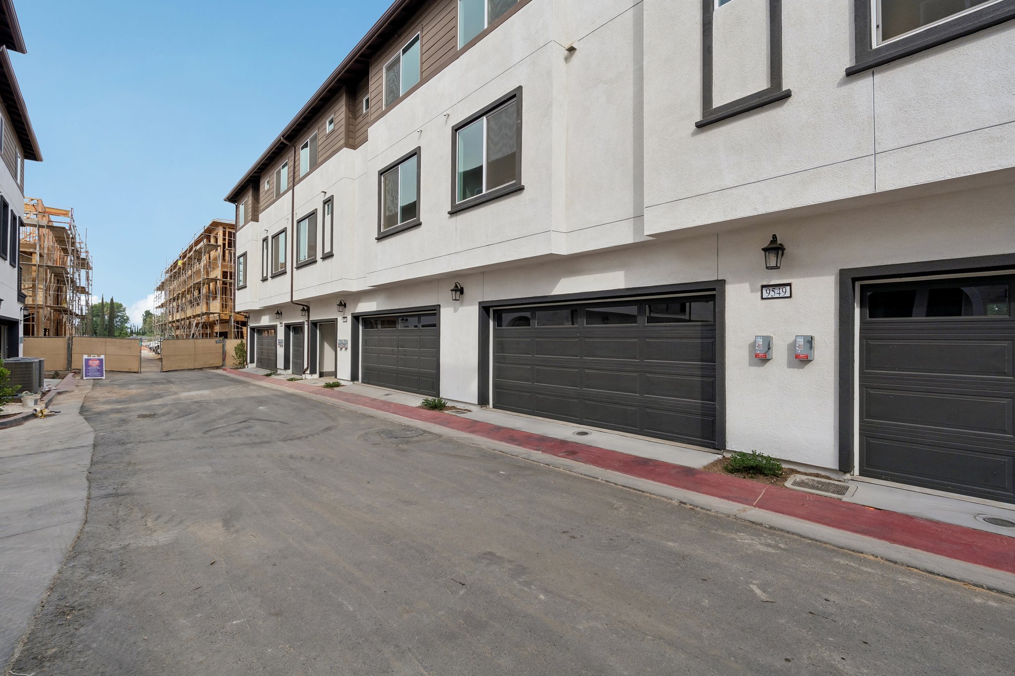 A building with garages.