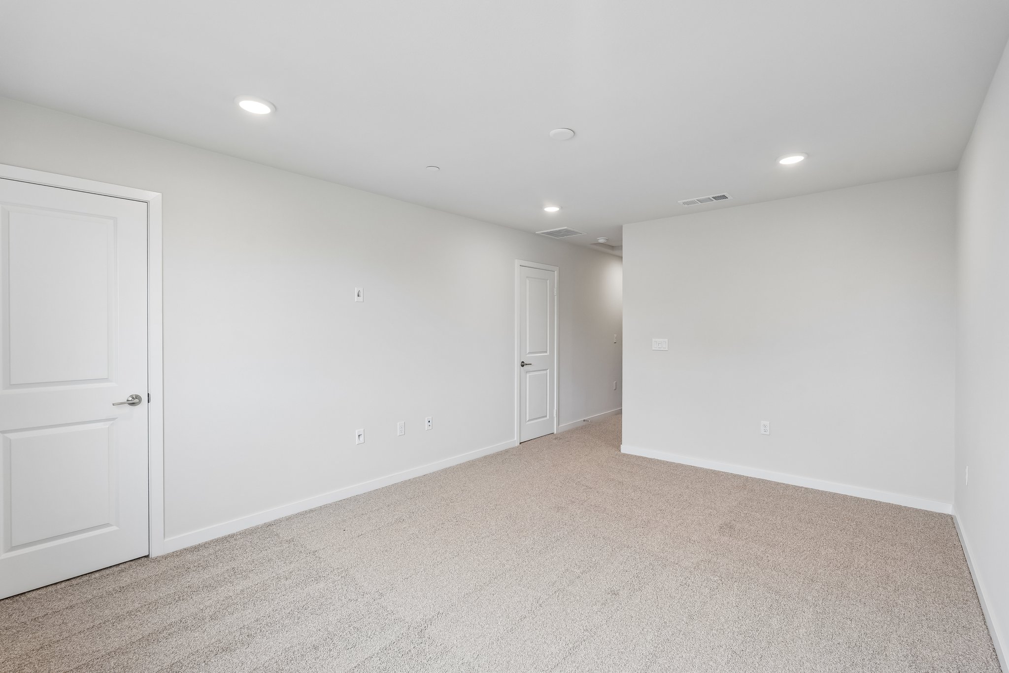A room with white walls.
