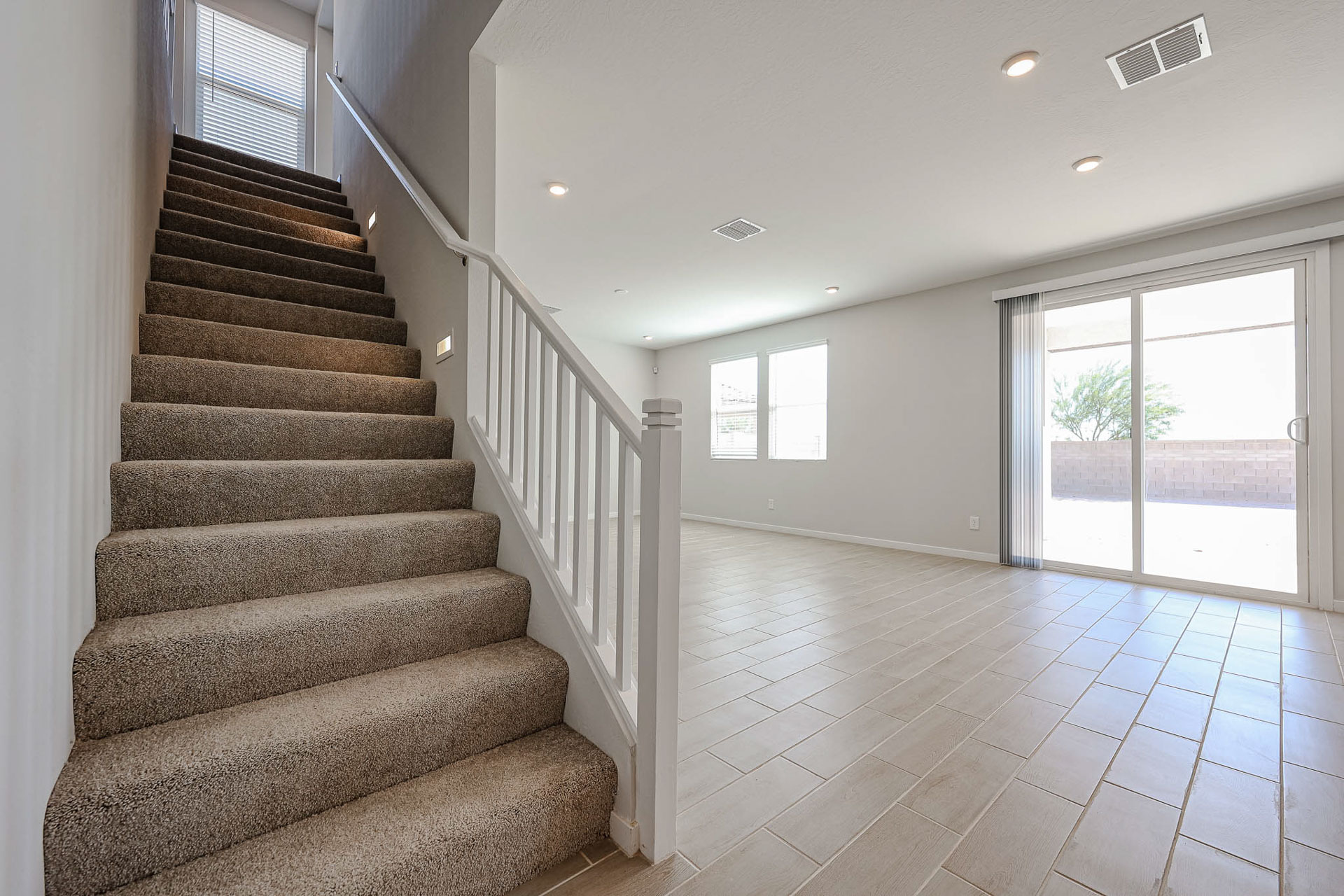 A staircase in a house.