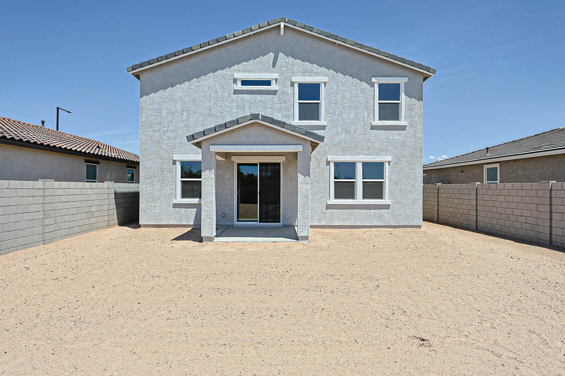 A house with a garage.