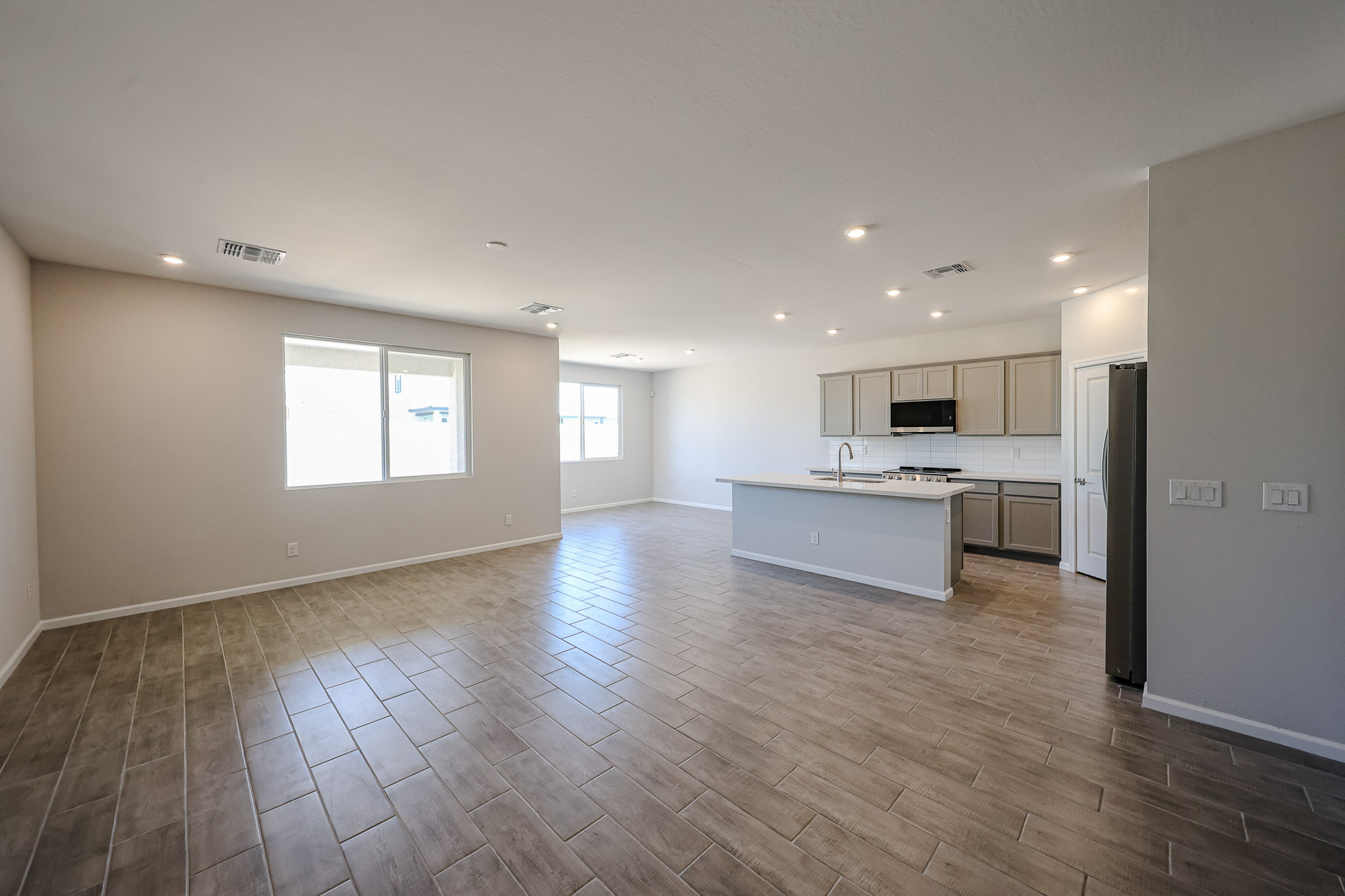 A large empty kitchen.