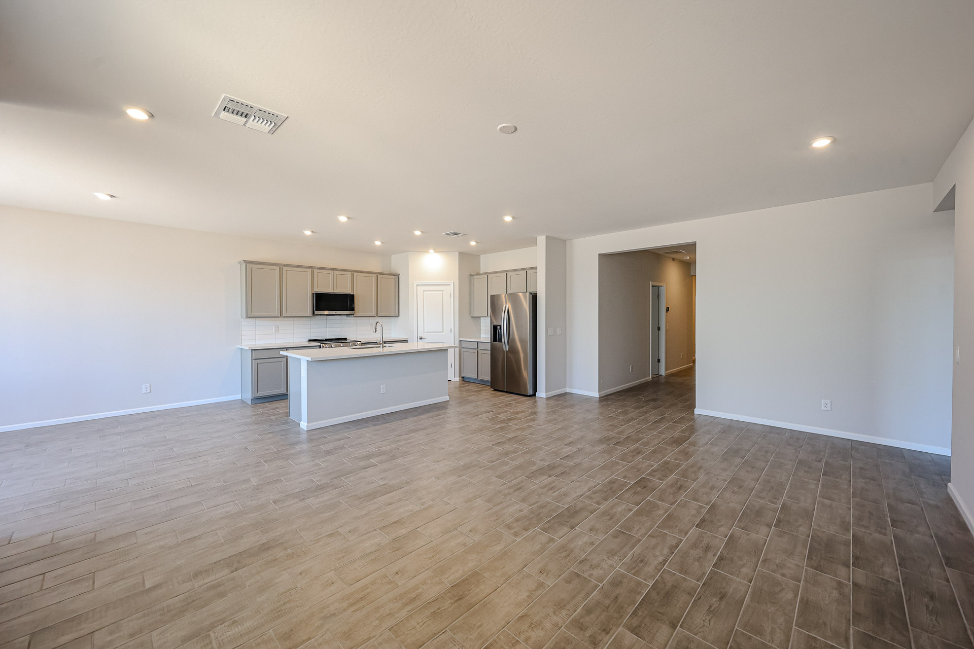 A large empty kitchen.