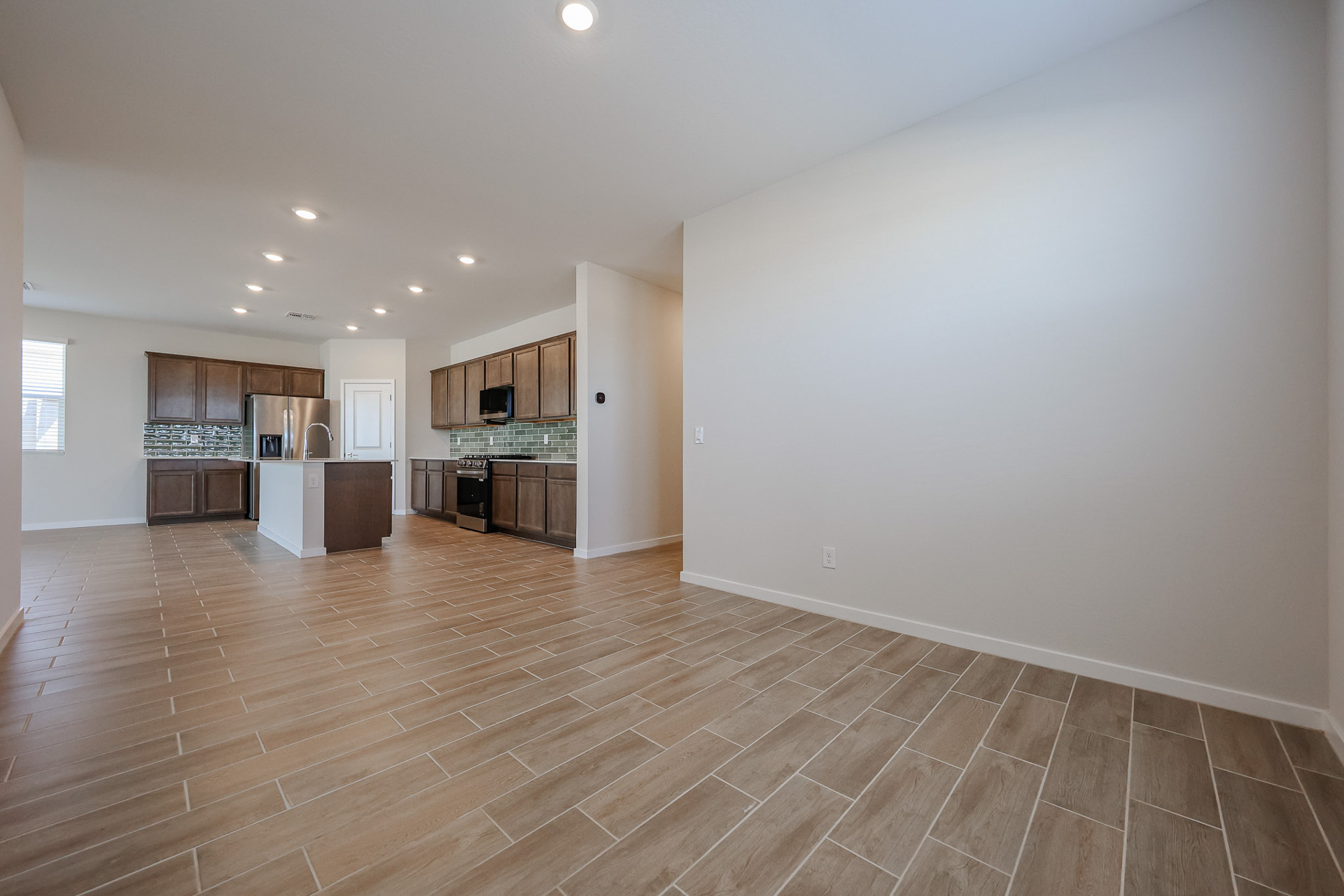 A large empty kitchen.