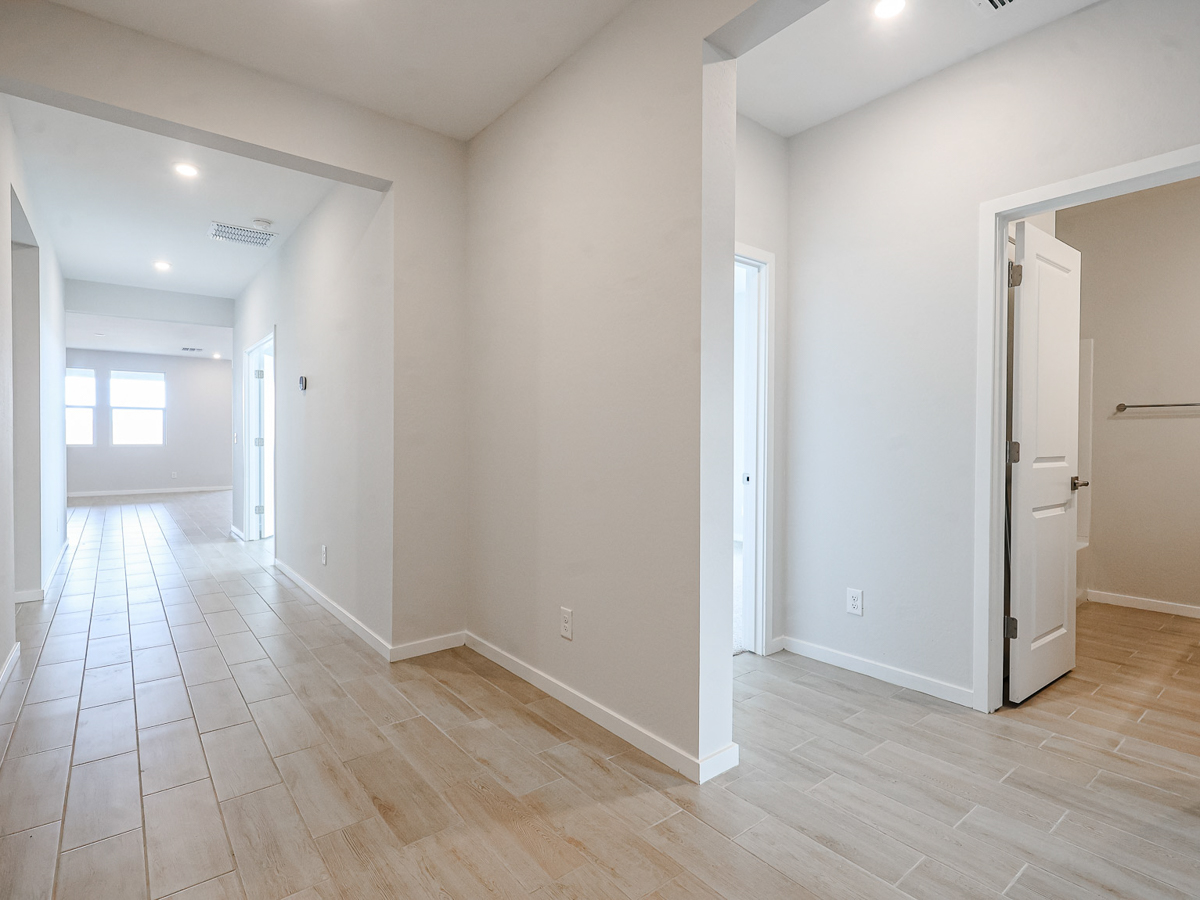 A room with white walls.