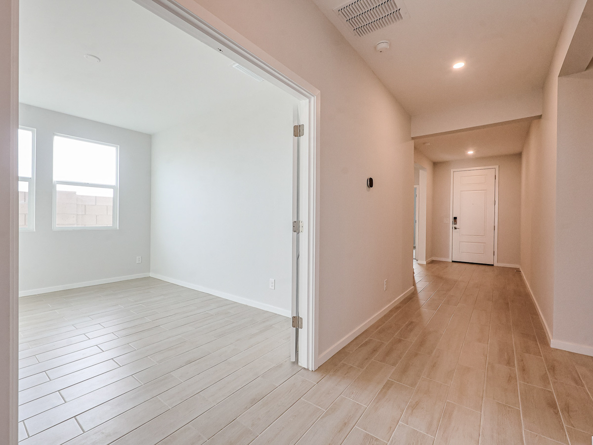 A room with white walls.