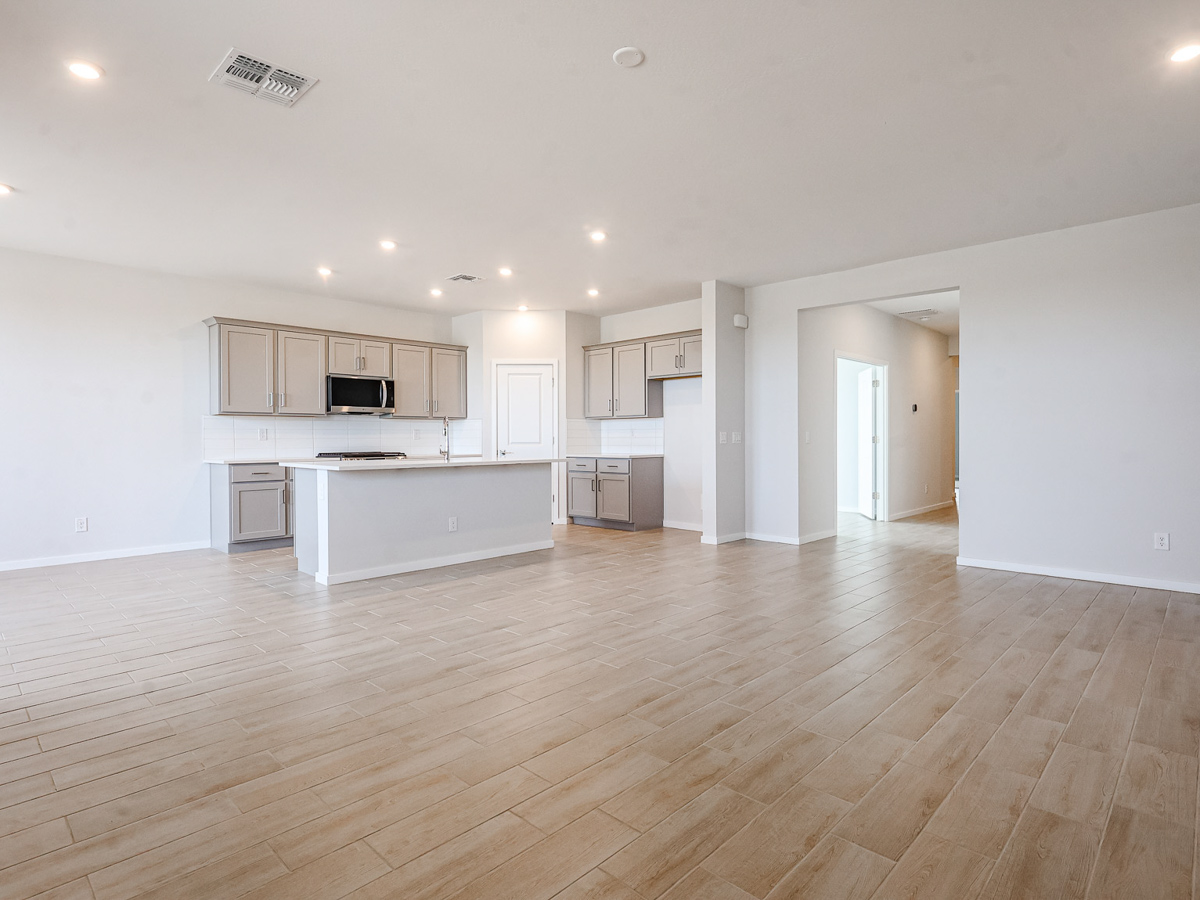 A large empty kitchen.