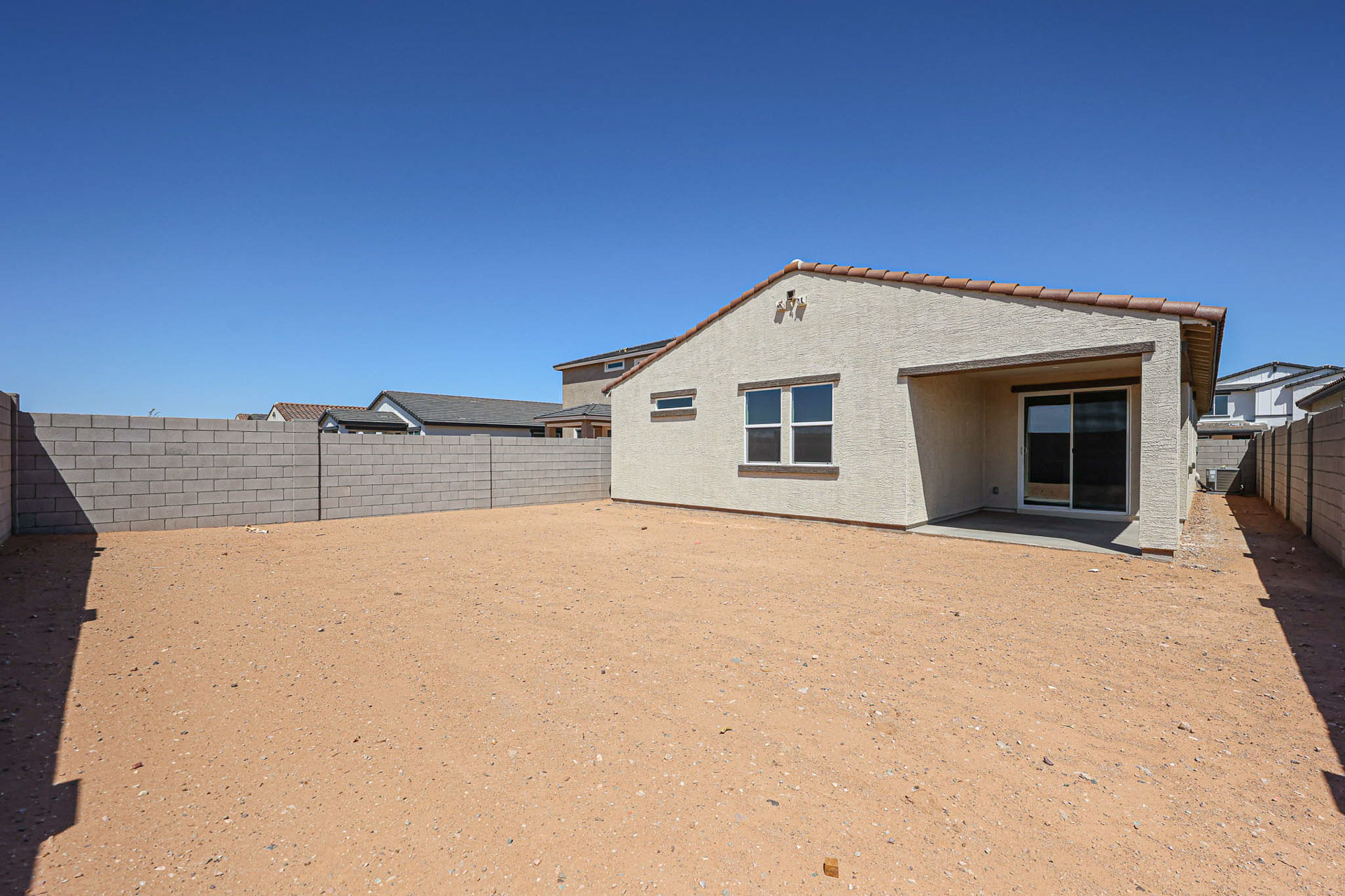 A house with a garage.