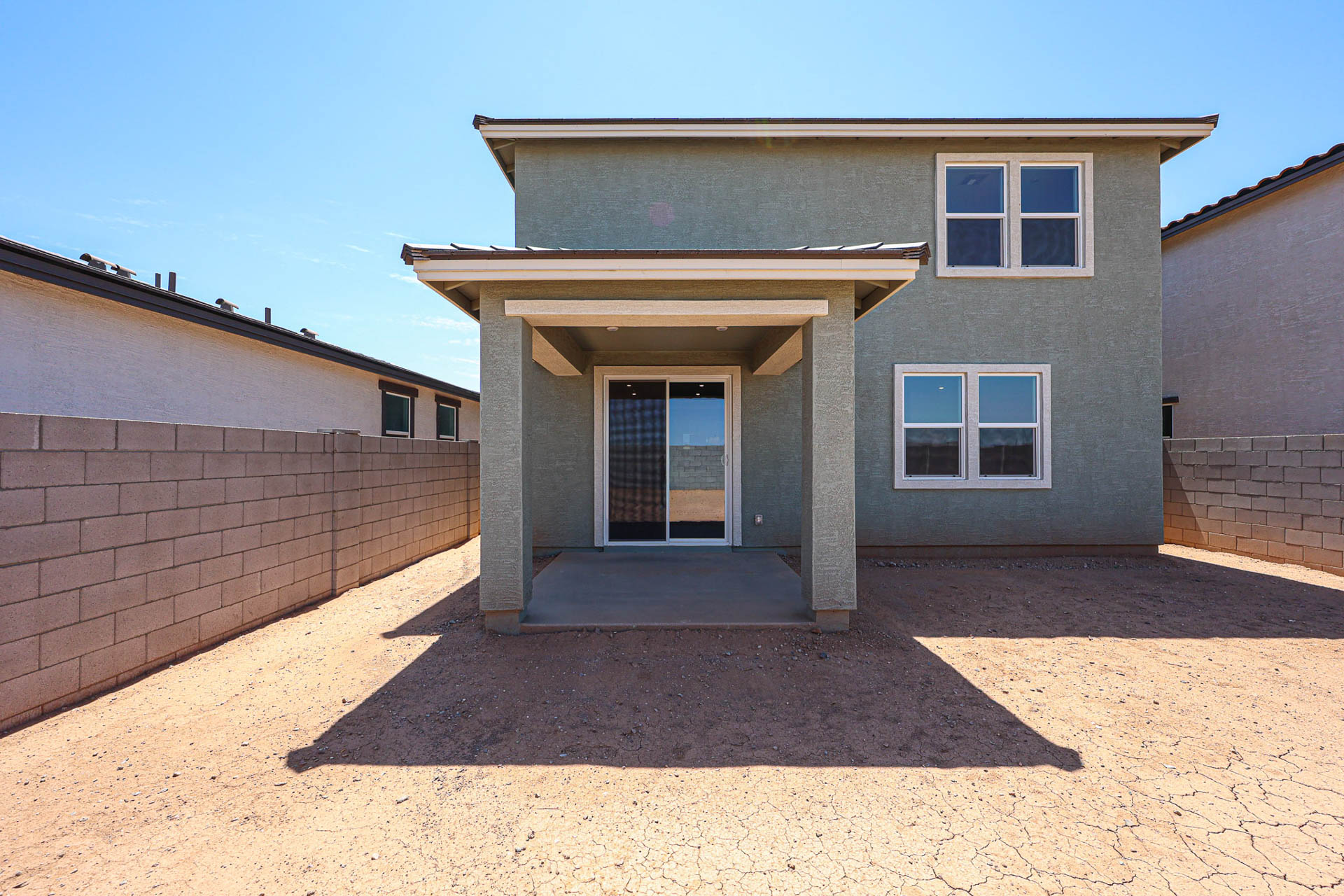 A house with a garage.