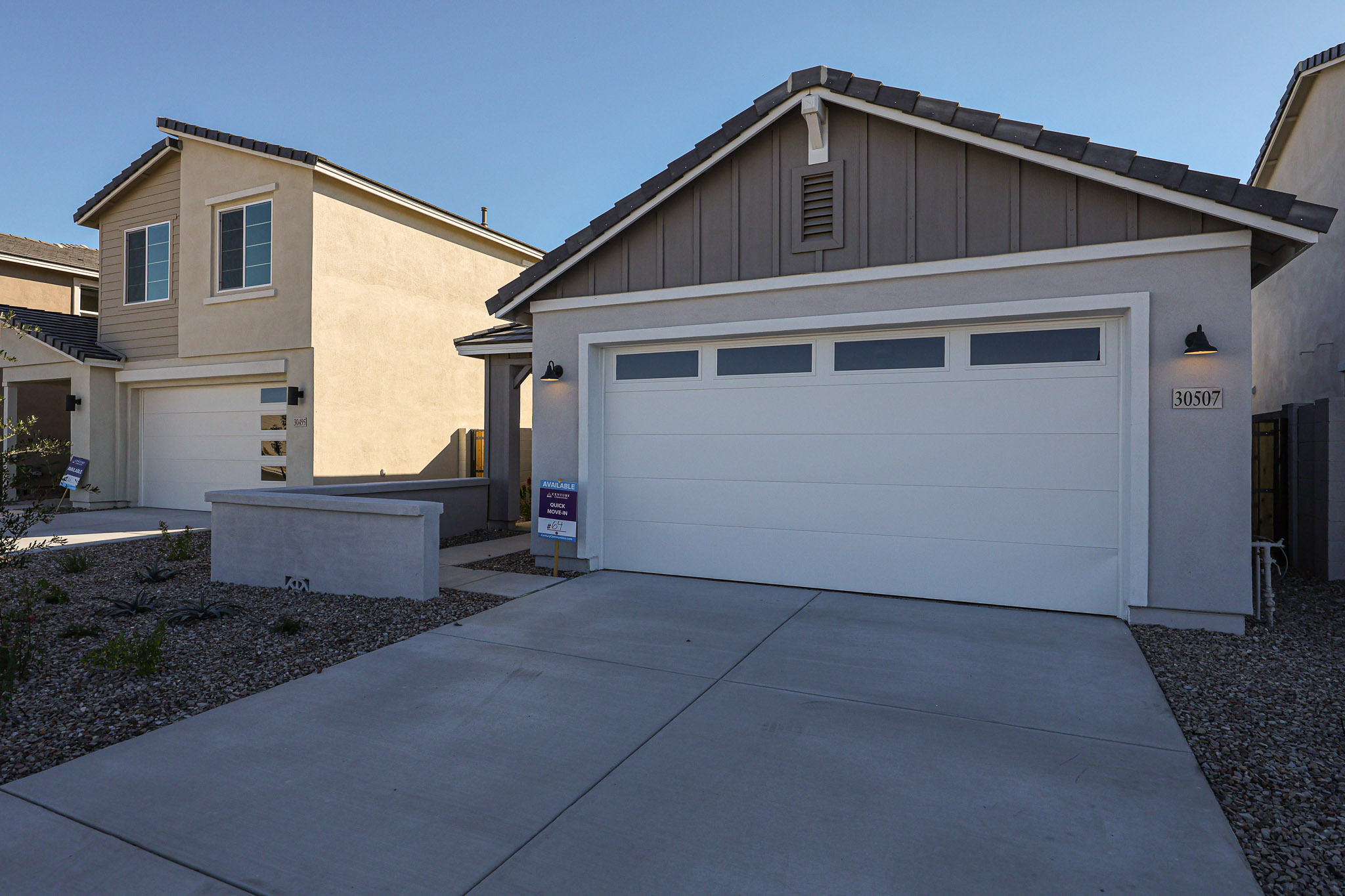 A garage with a garage.
