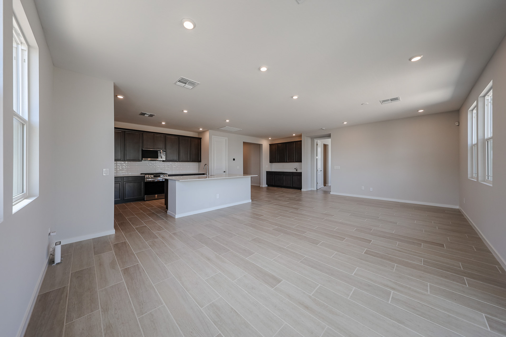 A large empty kitchen.