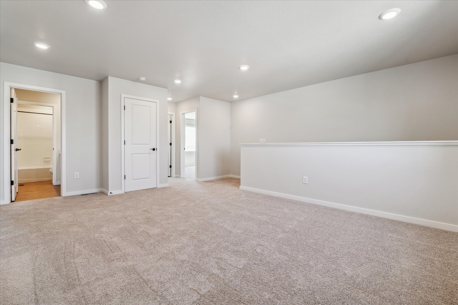 A room with white walls.