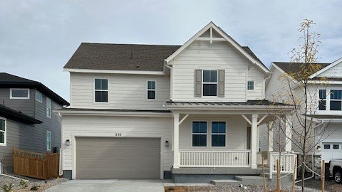 A house with a garage.