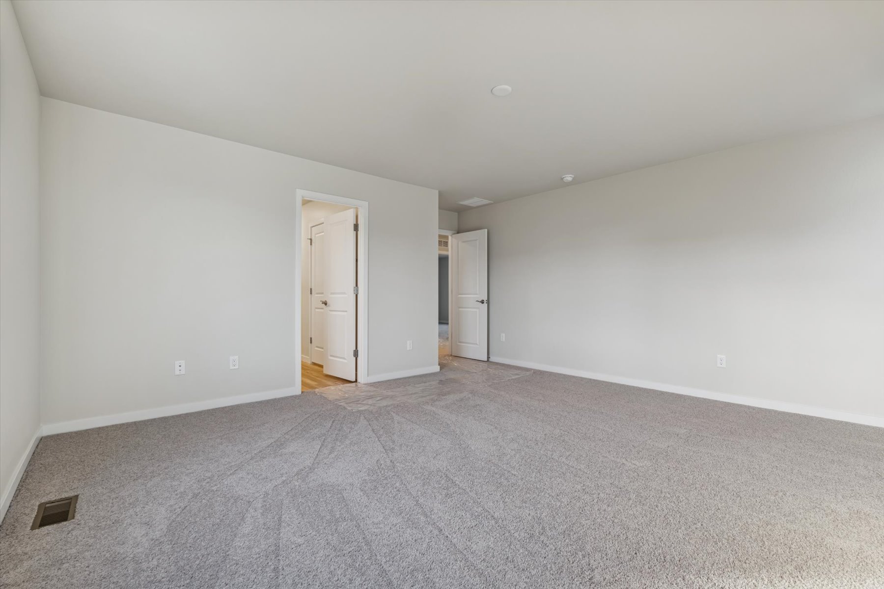 A room with white walls.