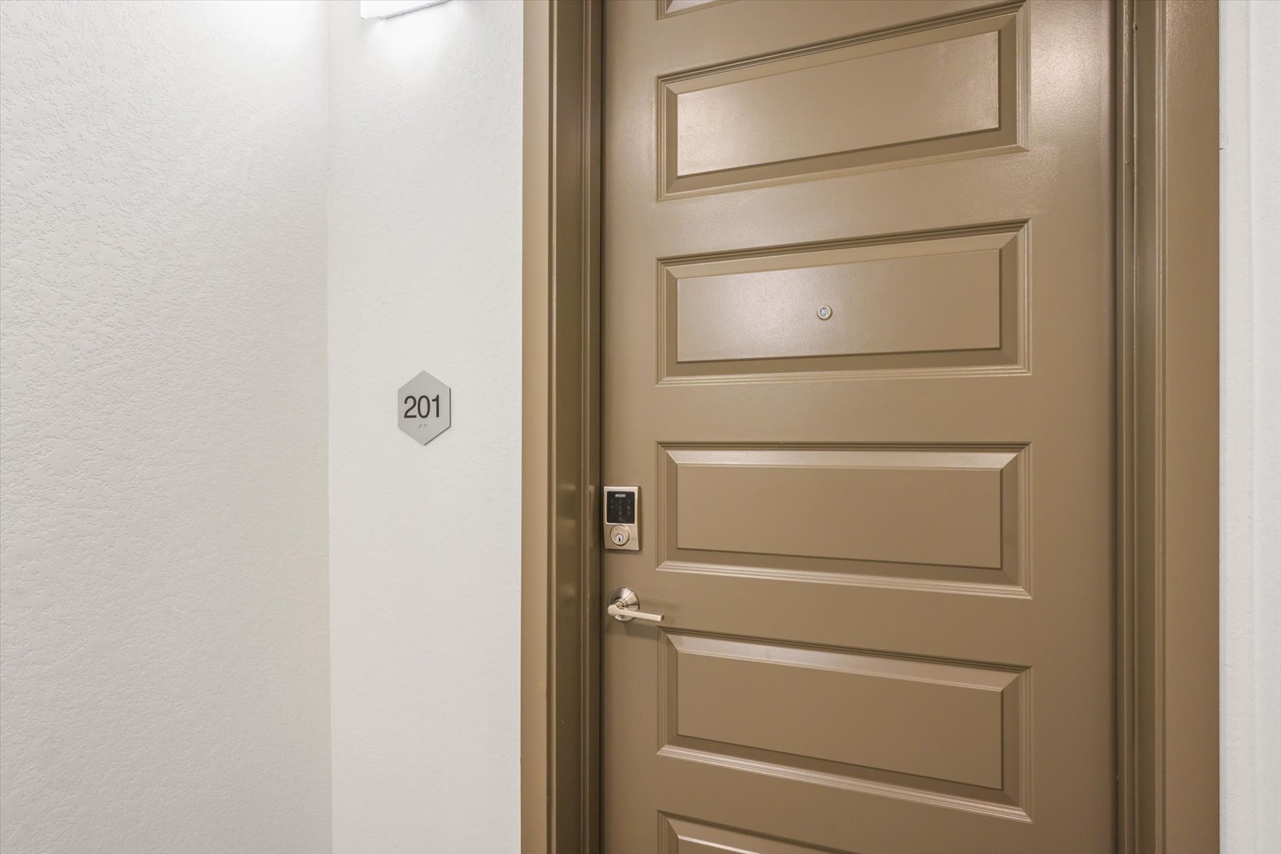A door with a handle.