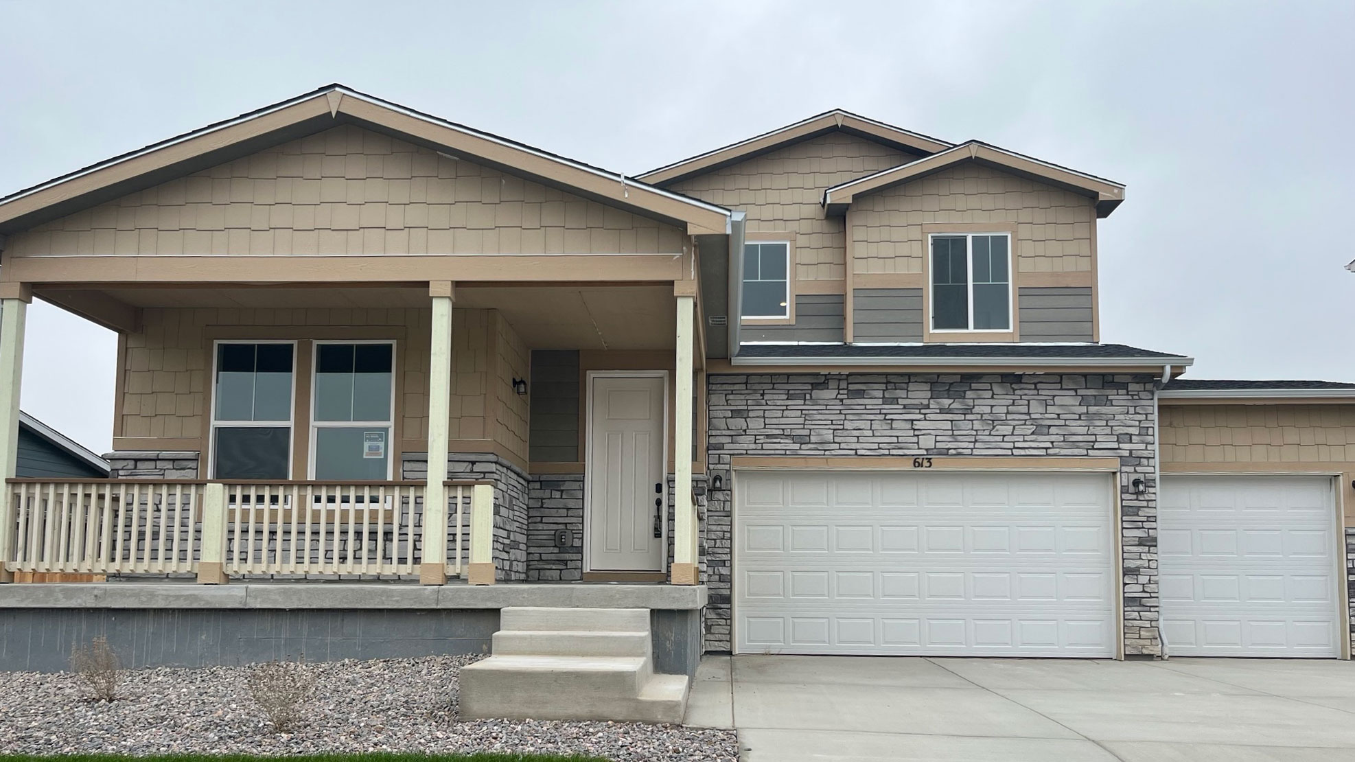 A house with garages and a garage.