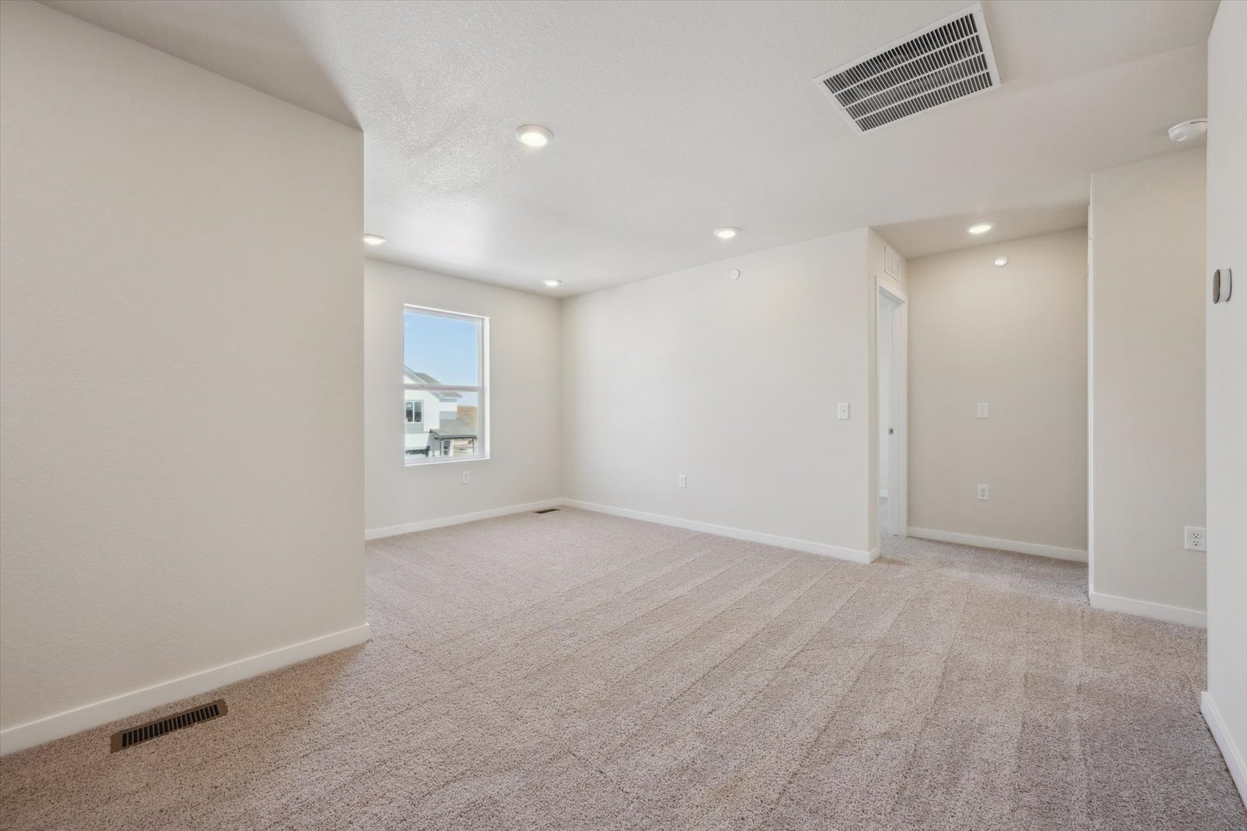 A room with white walls.