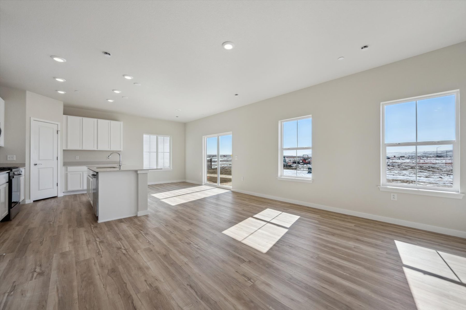 A large empty kitchen.