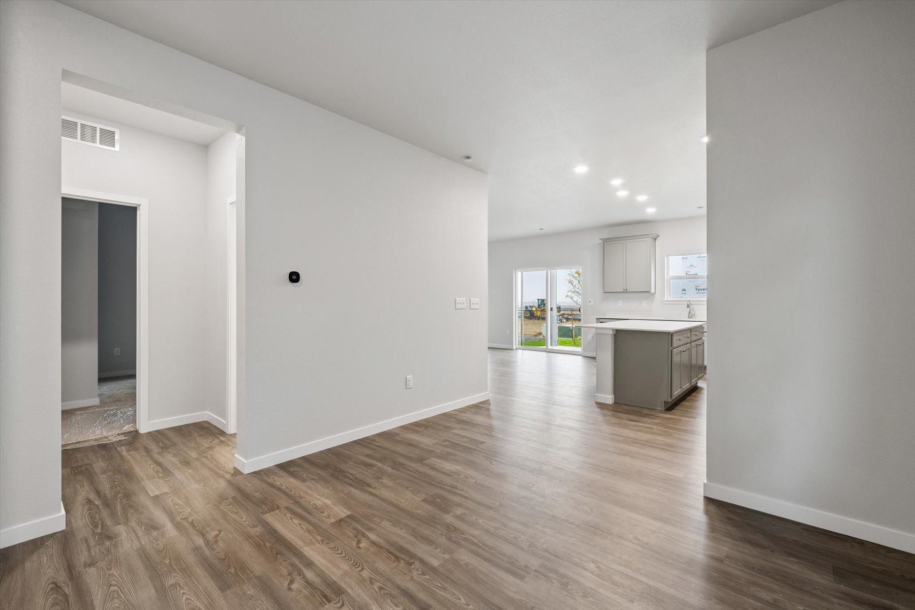 A room with white walls.