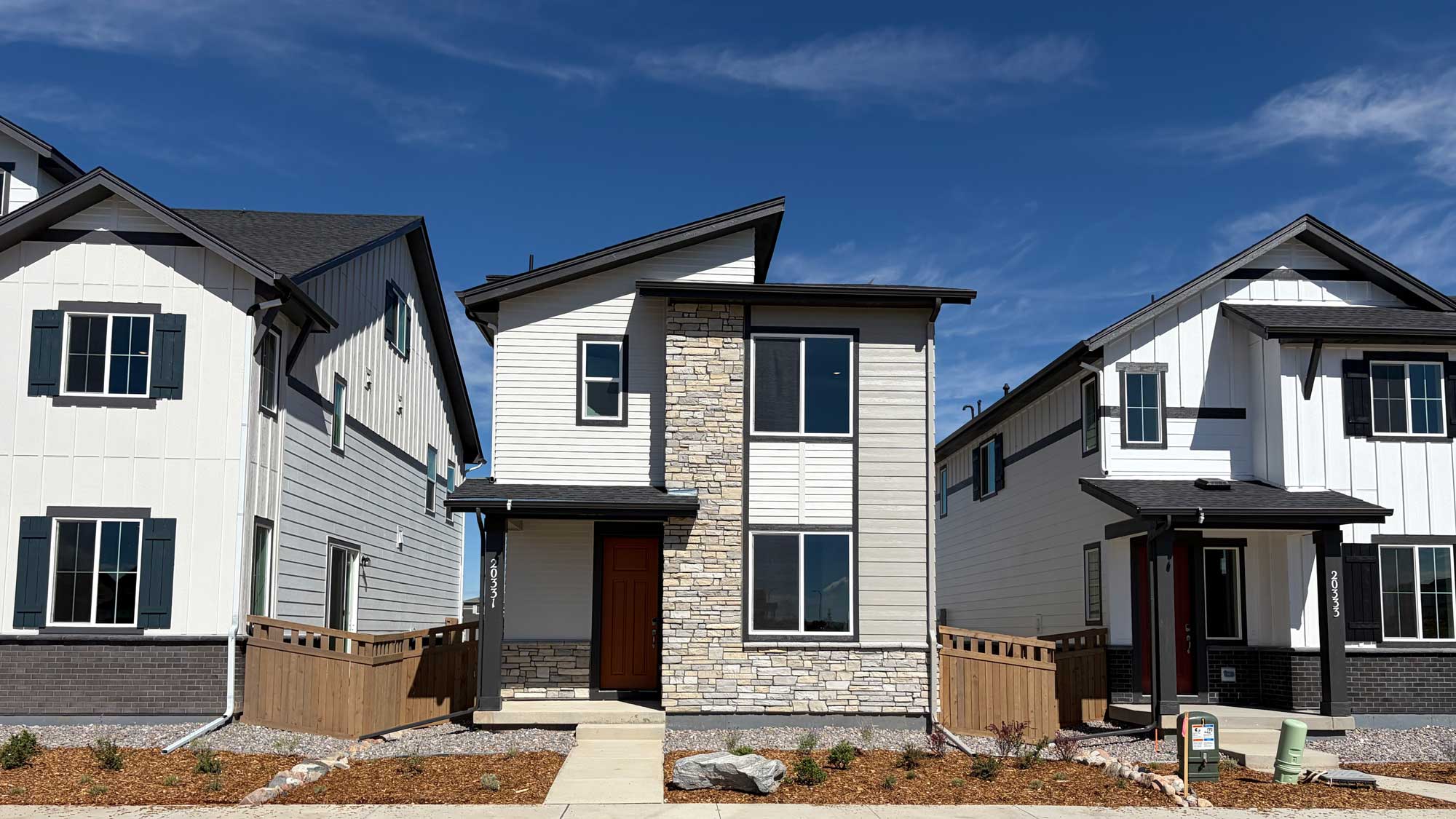 A row of houses.