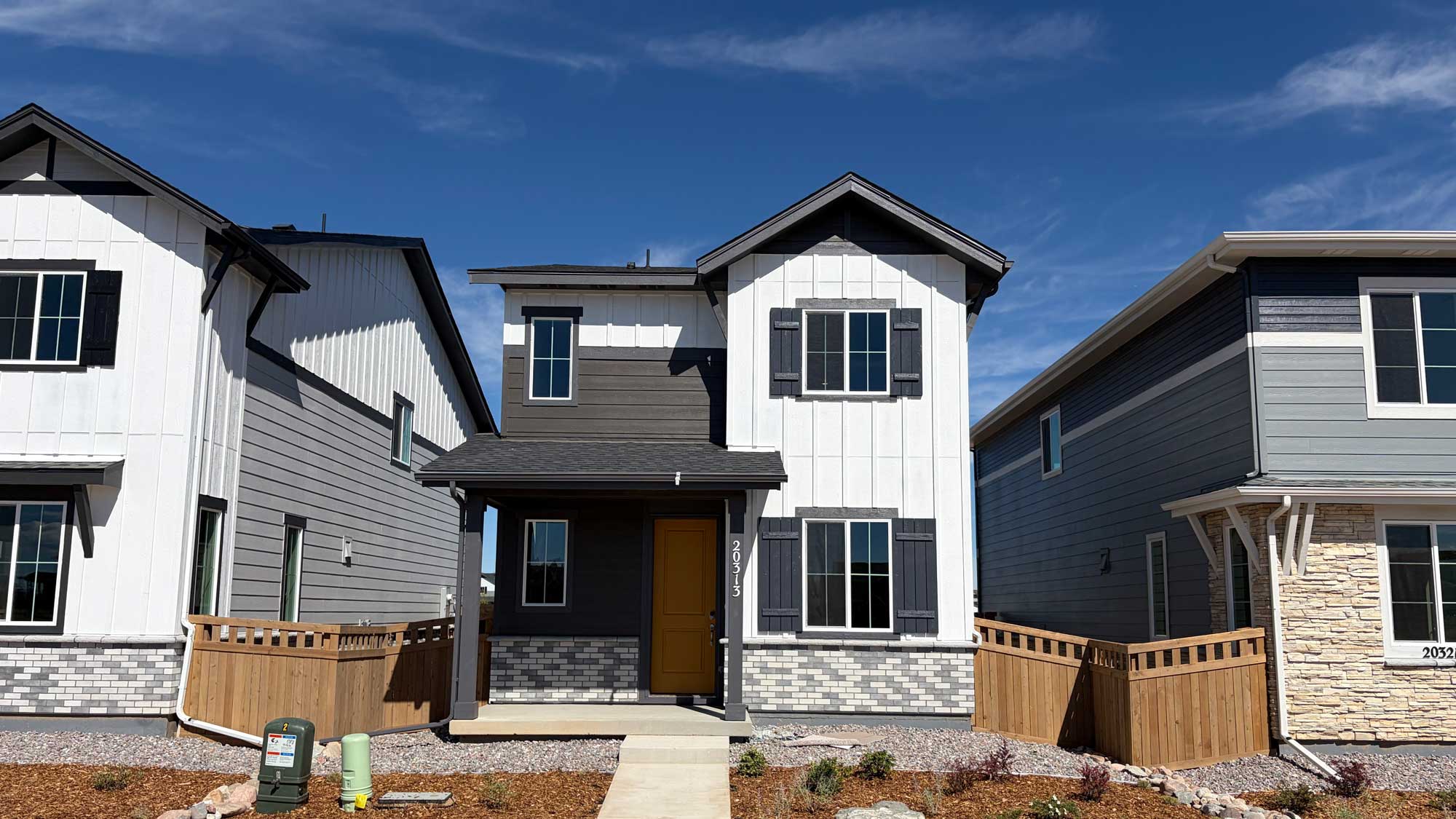 A row of houses.